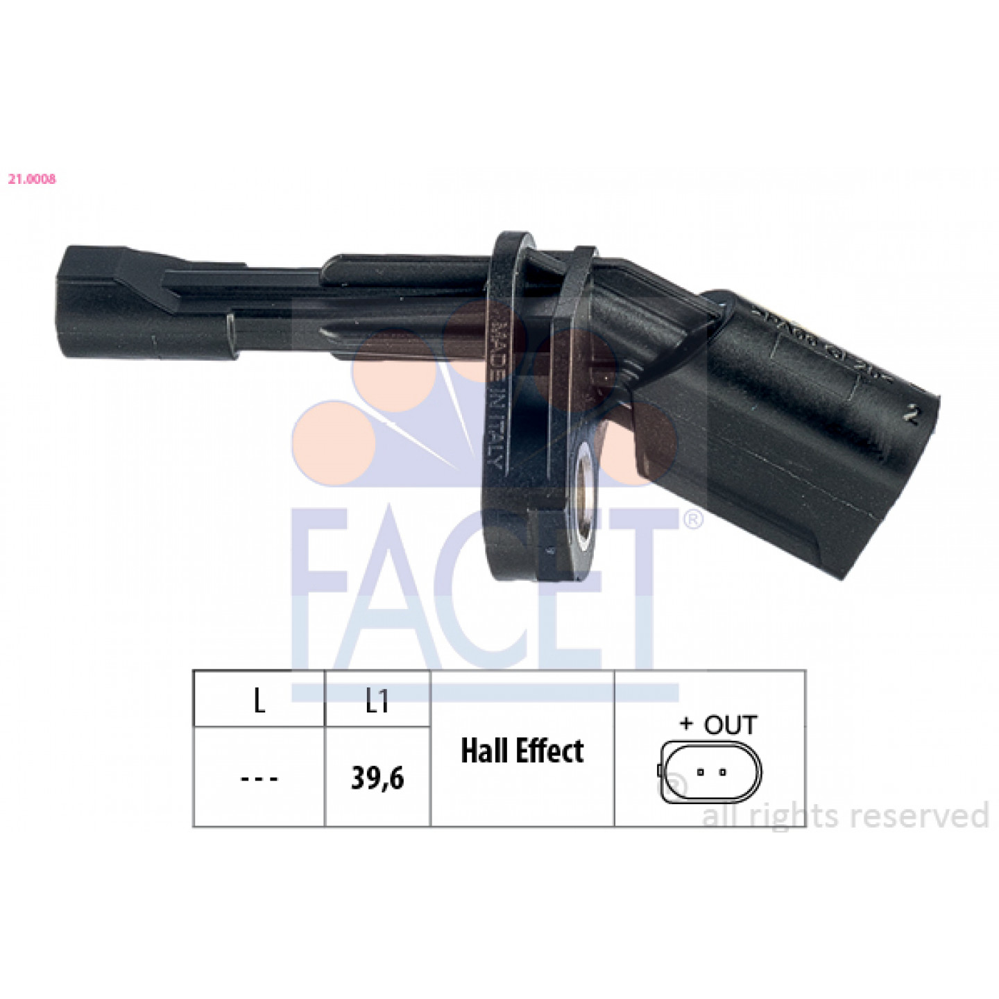 ABS Sensor FACET 21.0008