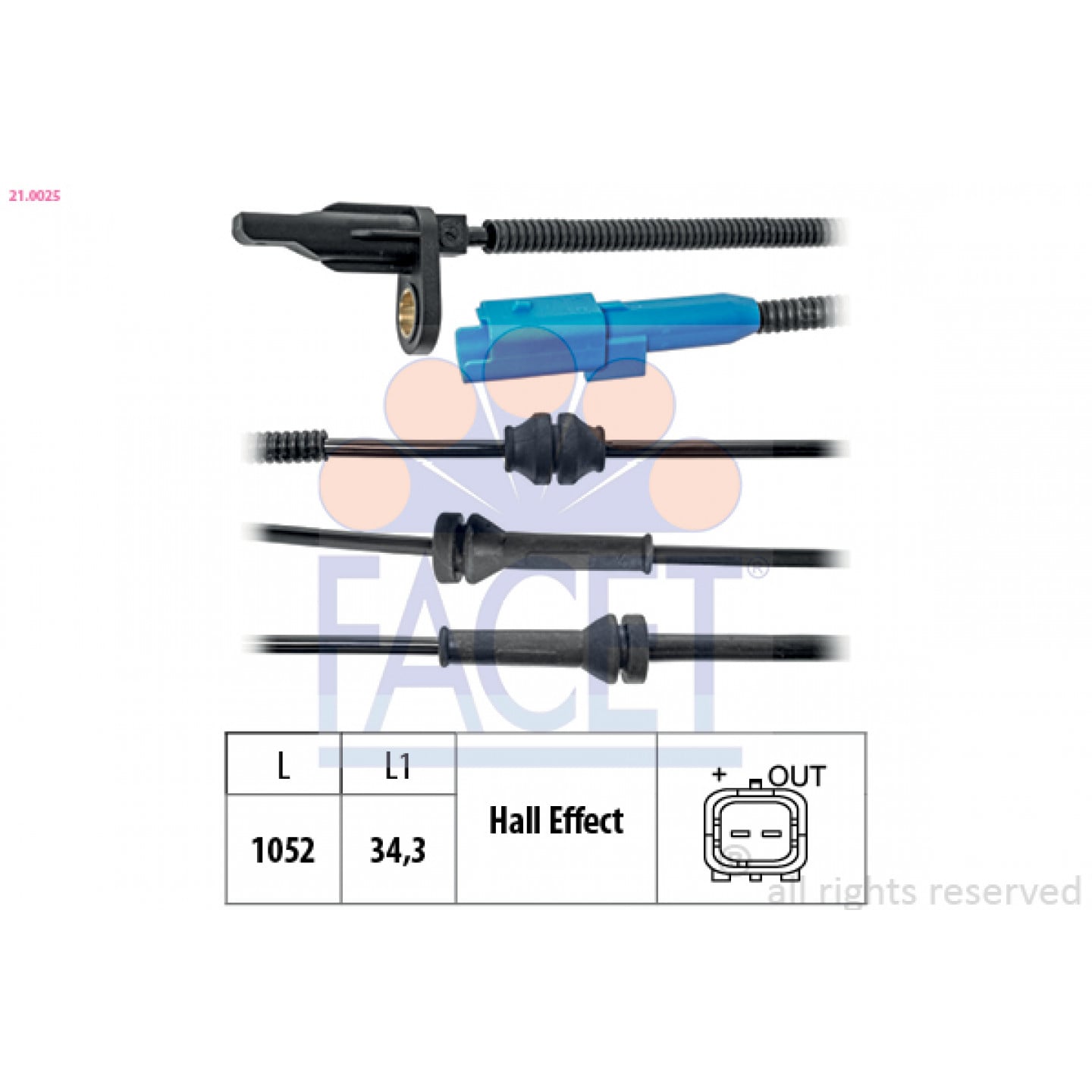 ABS Sensor FACET 21.0025