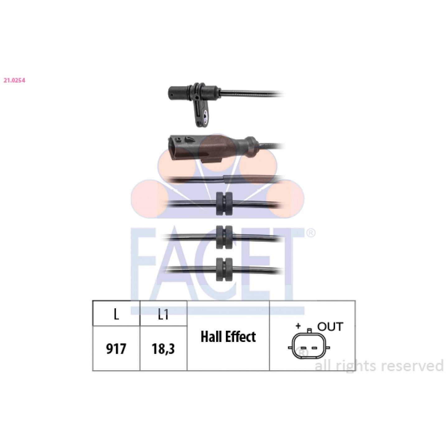 ABS Sensor FACET 21.0254