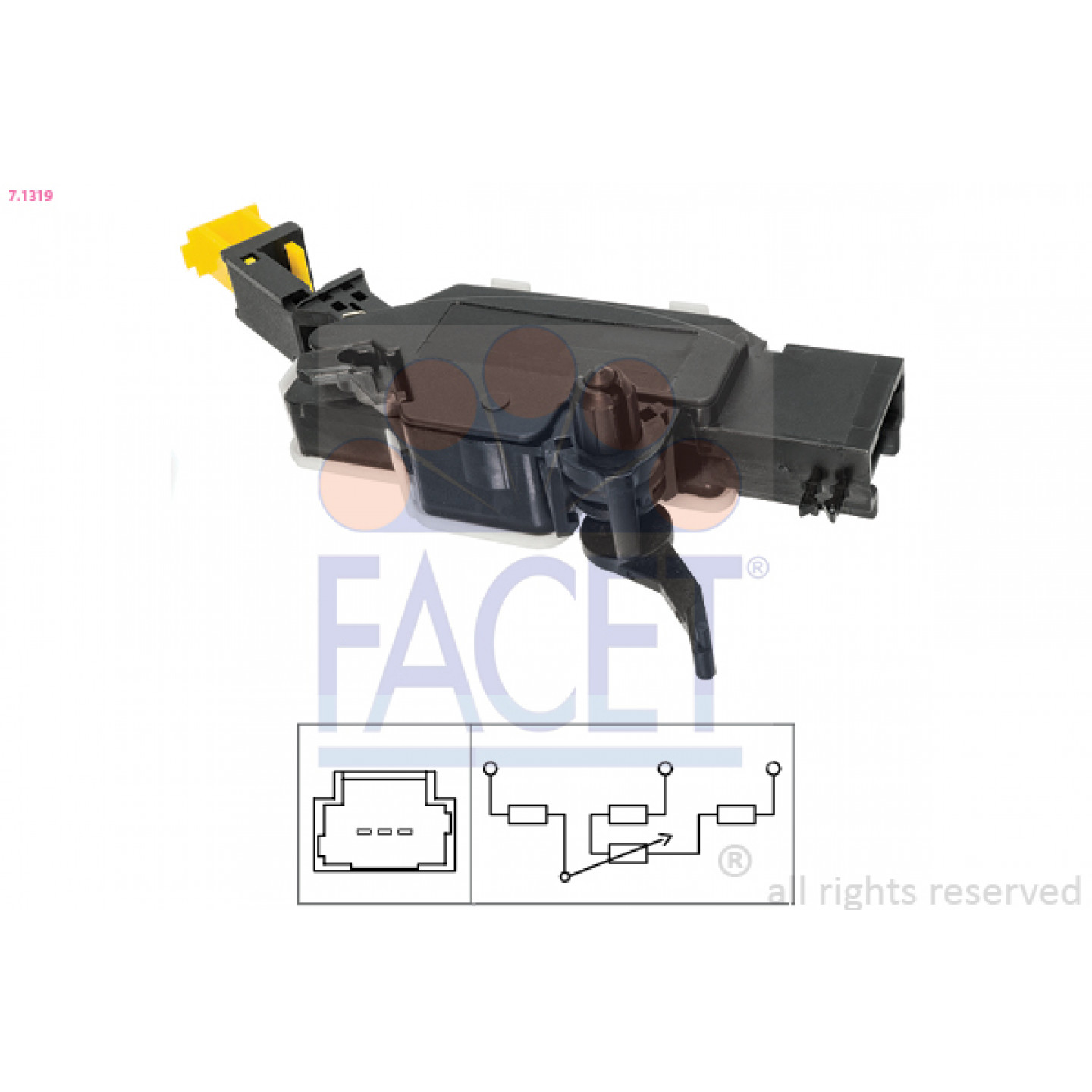 Pedalvandringsensor, koblingspedal FACET 7.1319