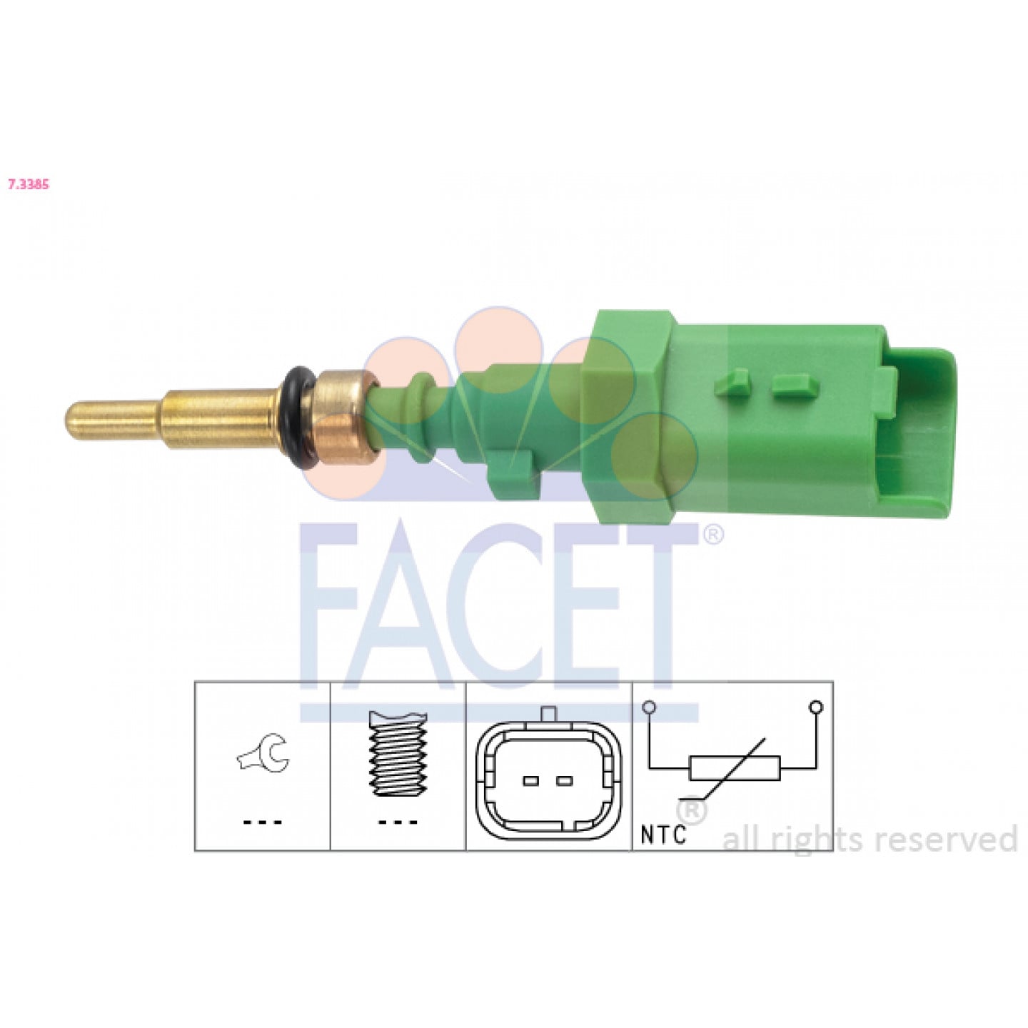 Sensor, koelvloeistoftemperatuur FACET 7.3385
