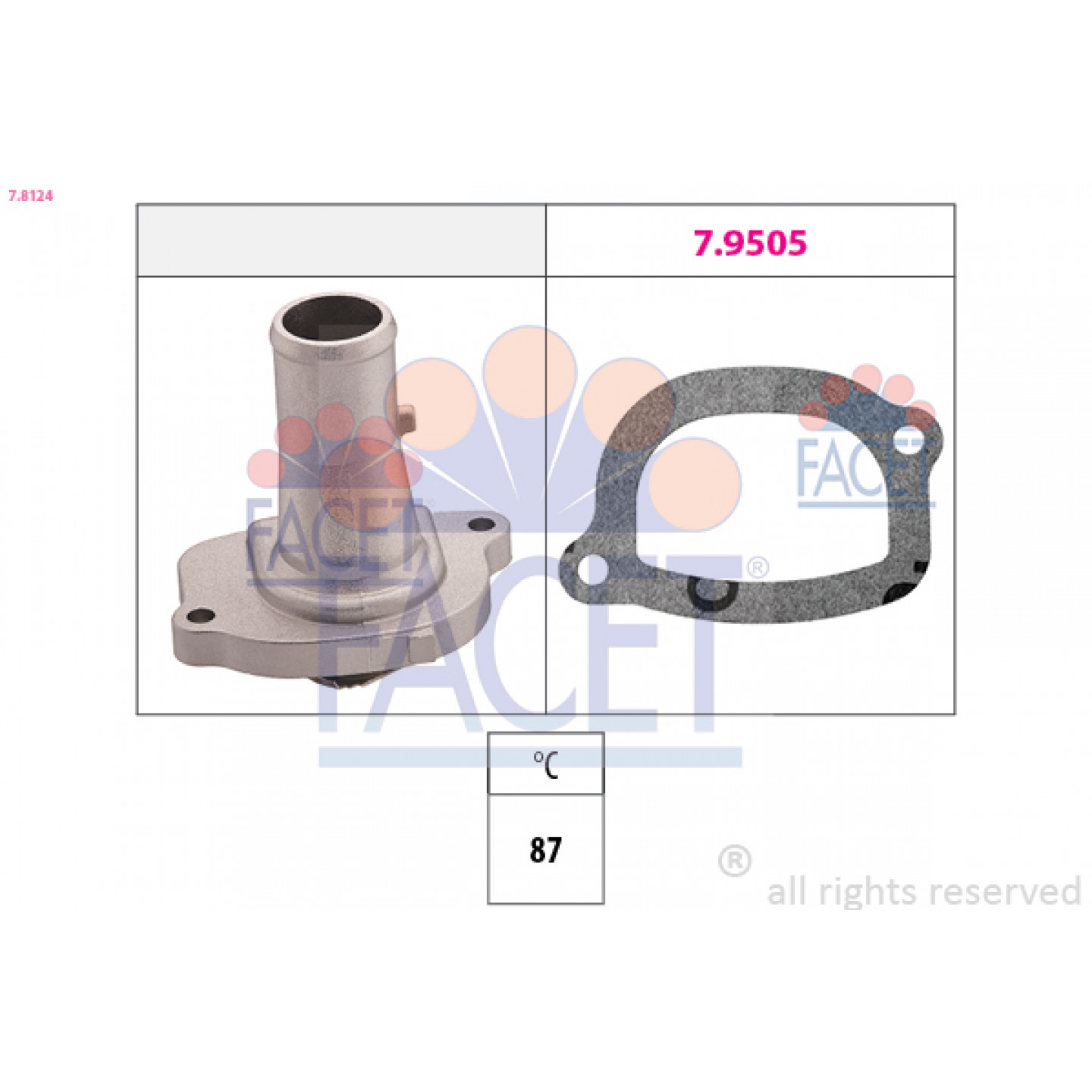 Thermostat, Kühlmittel FACET 7.8124