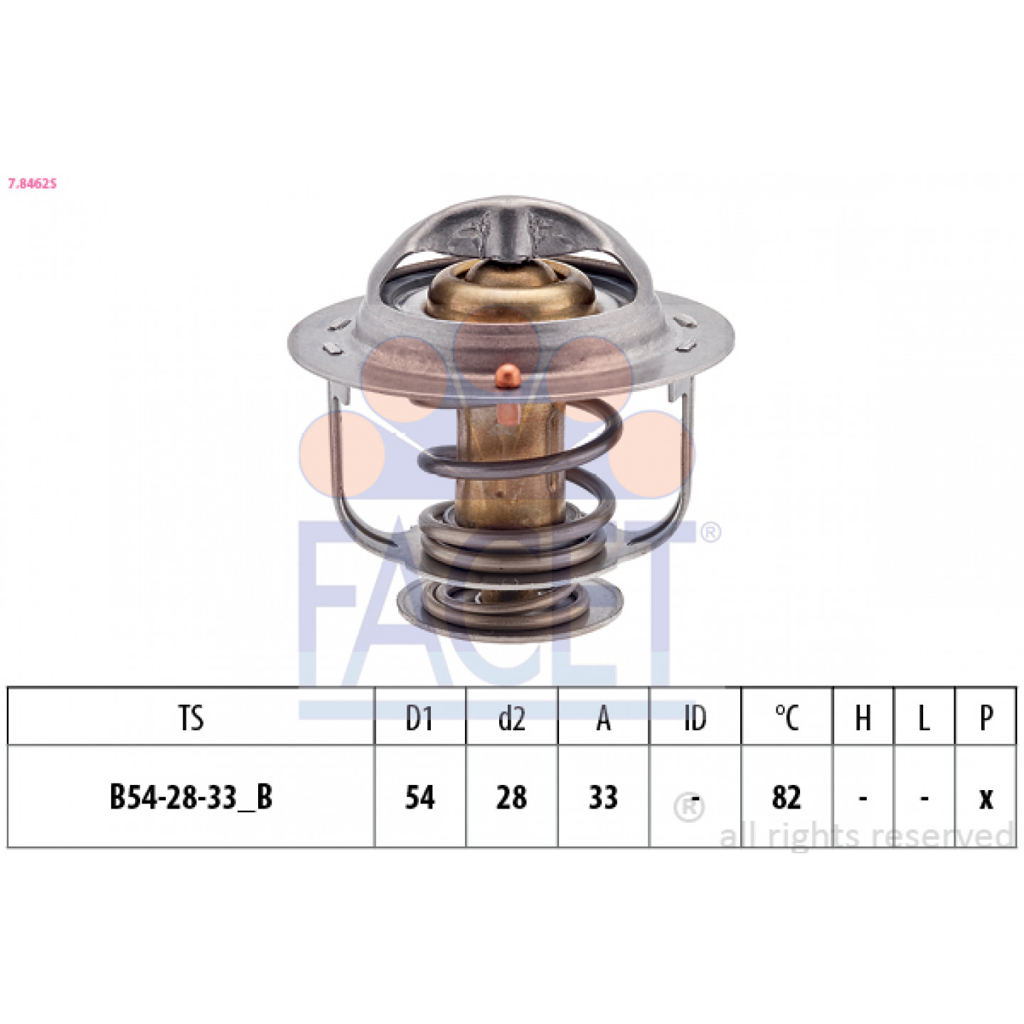 Thermostat, Kühlmittel FACET 7.8462S