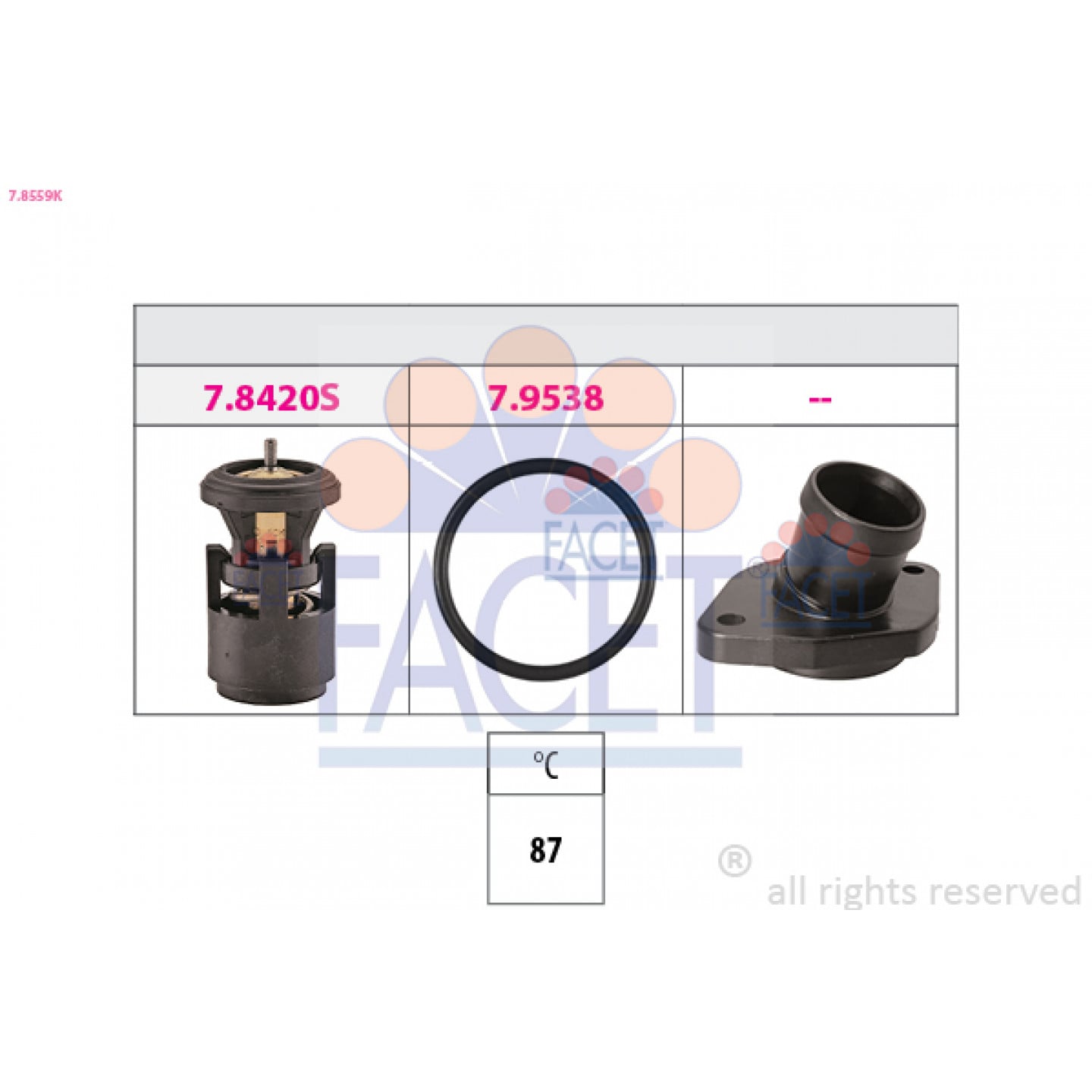 Thermostat, Kühlmittel FACET 7.8559K