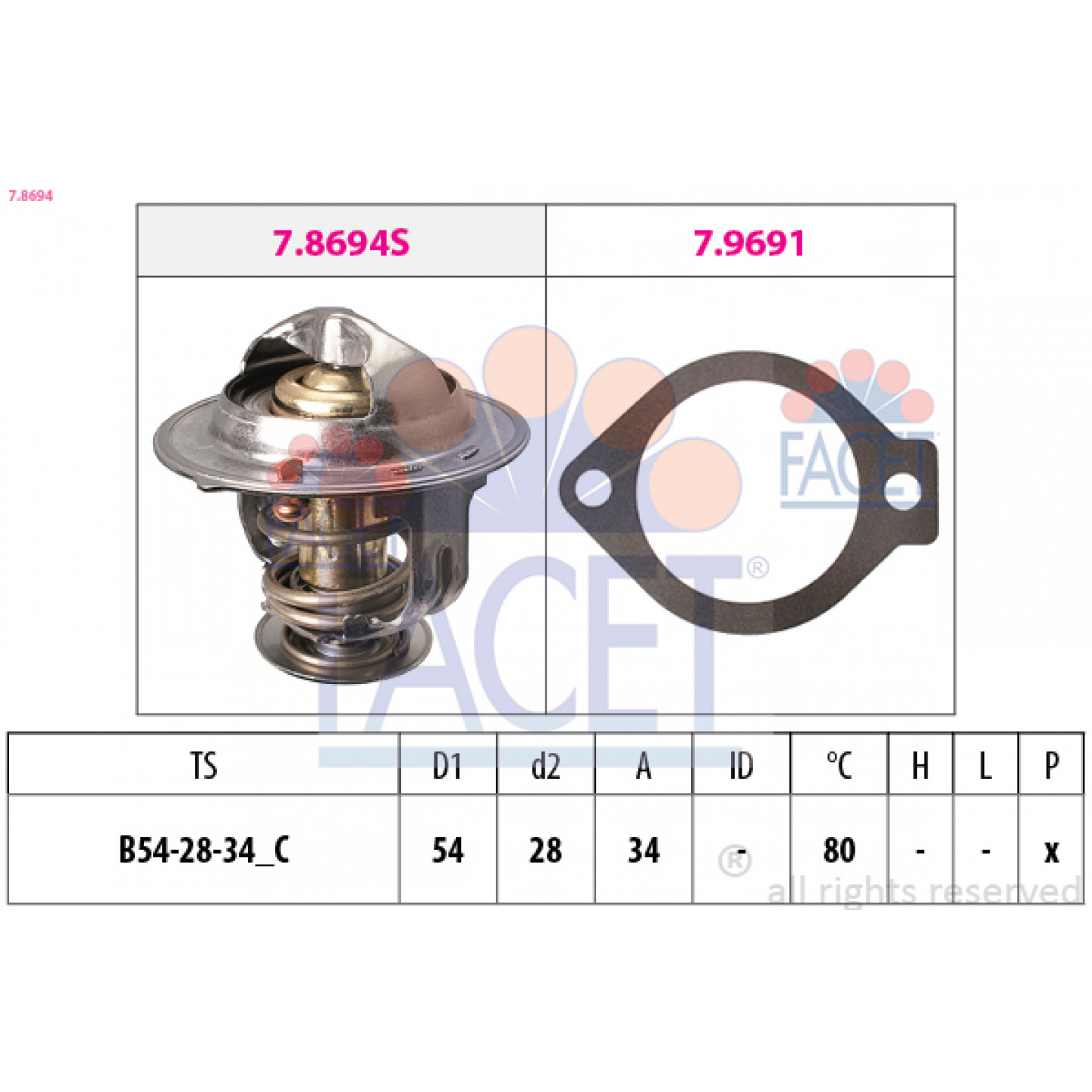Thermostat d'eau FACET 7.8694