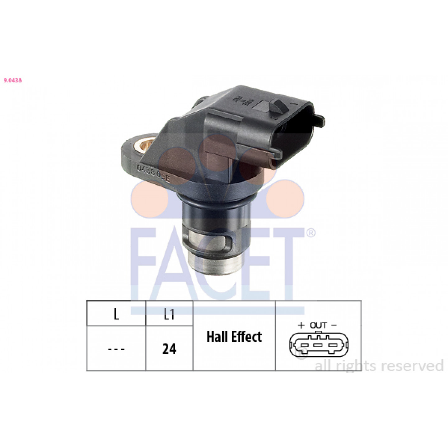 Sensor, RPM FACET 9.0438