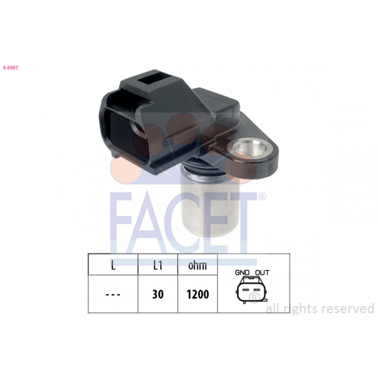 Sensor, knastakselposition FACET 9.0497