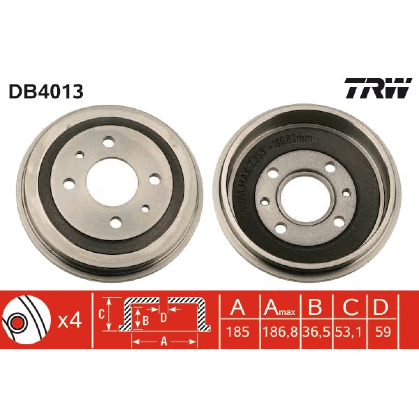 Bremstrommel TRW DB4013