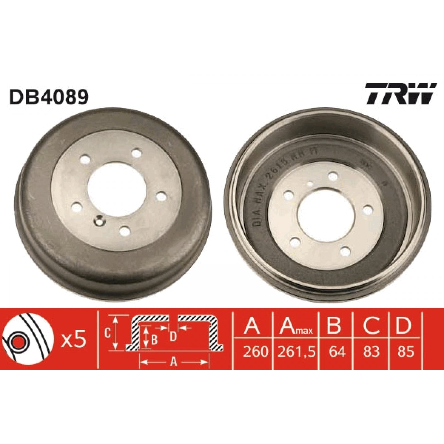 Remtrommel TRW DB4089