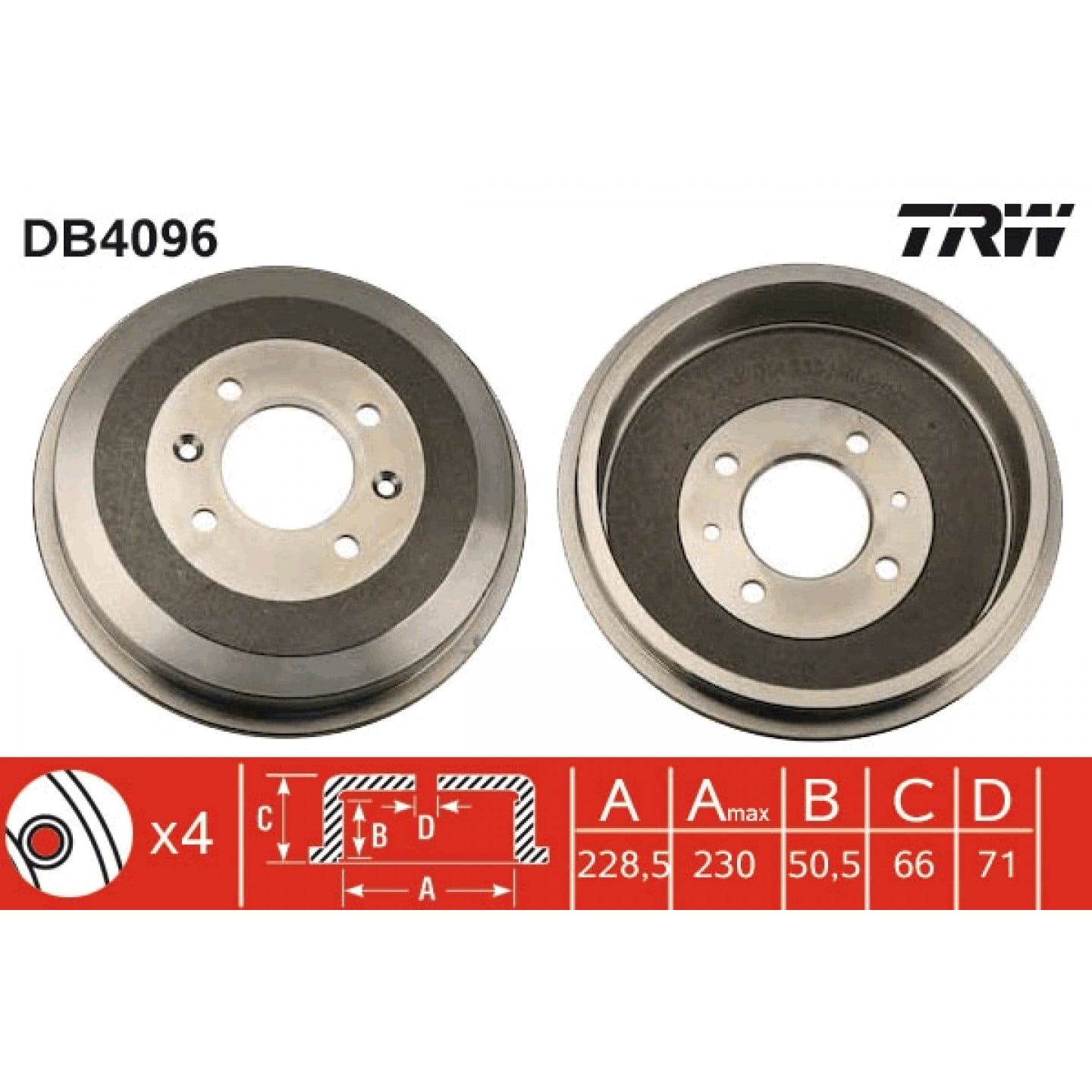 Bremstrommel TRW DB4096