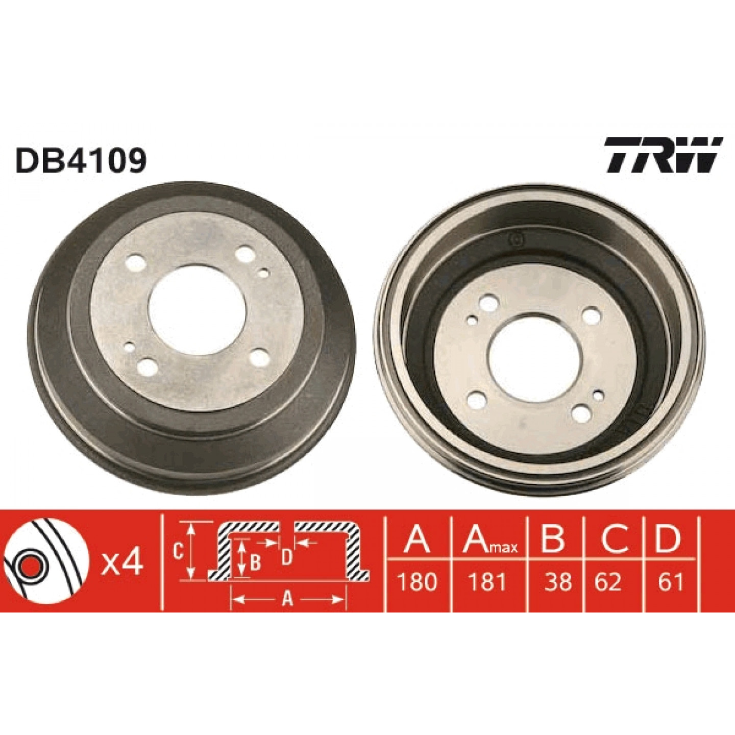 Bremstrommel TRW DB4109