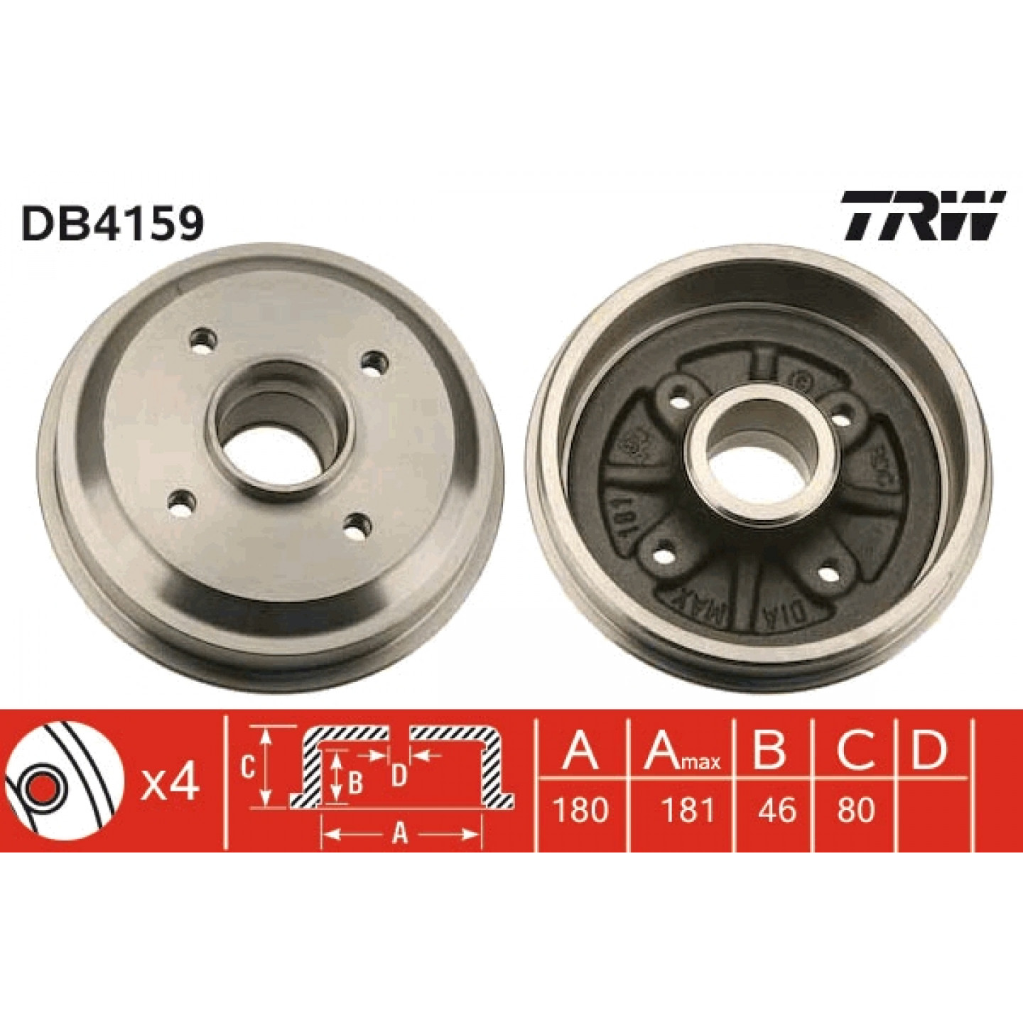 Bremstrommel TRW DB4159