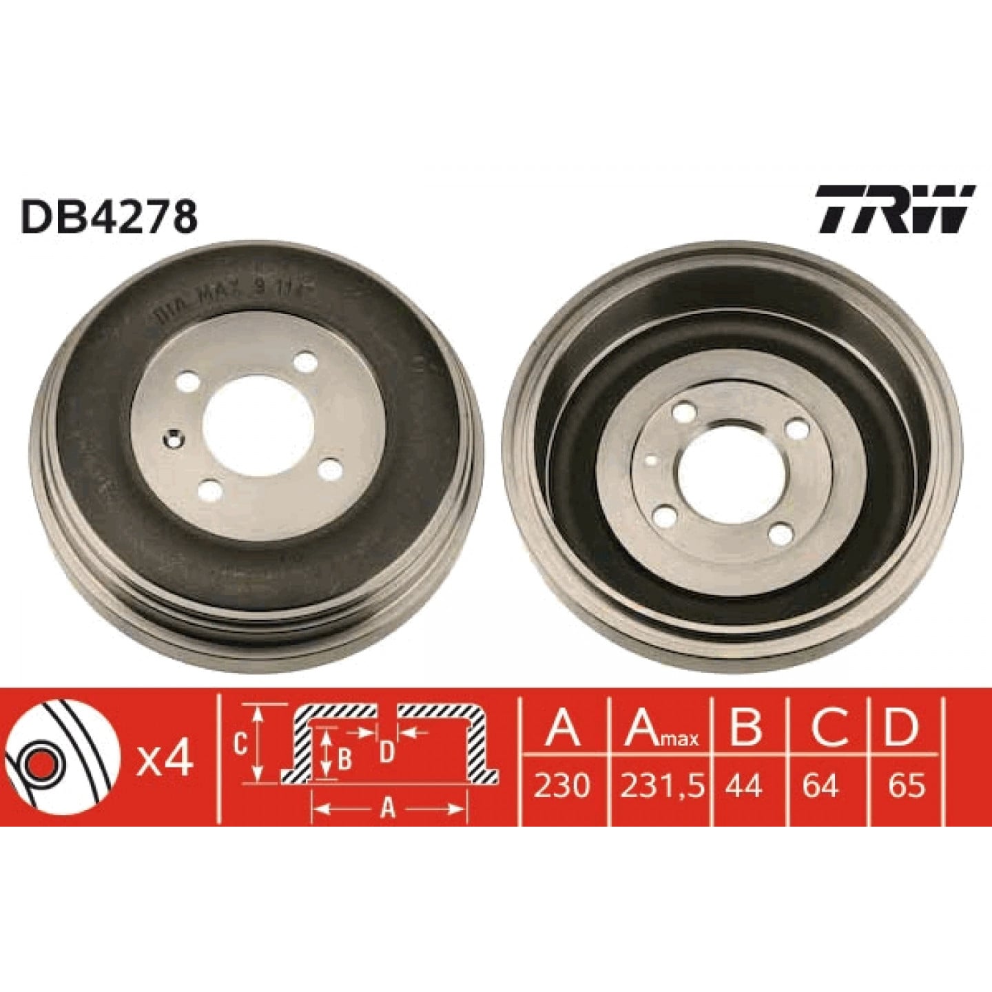 Remtrommel TRW DB4278
