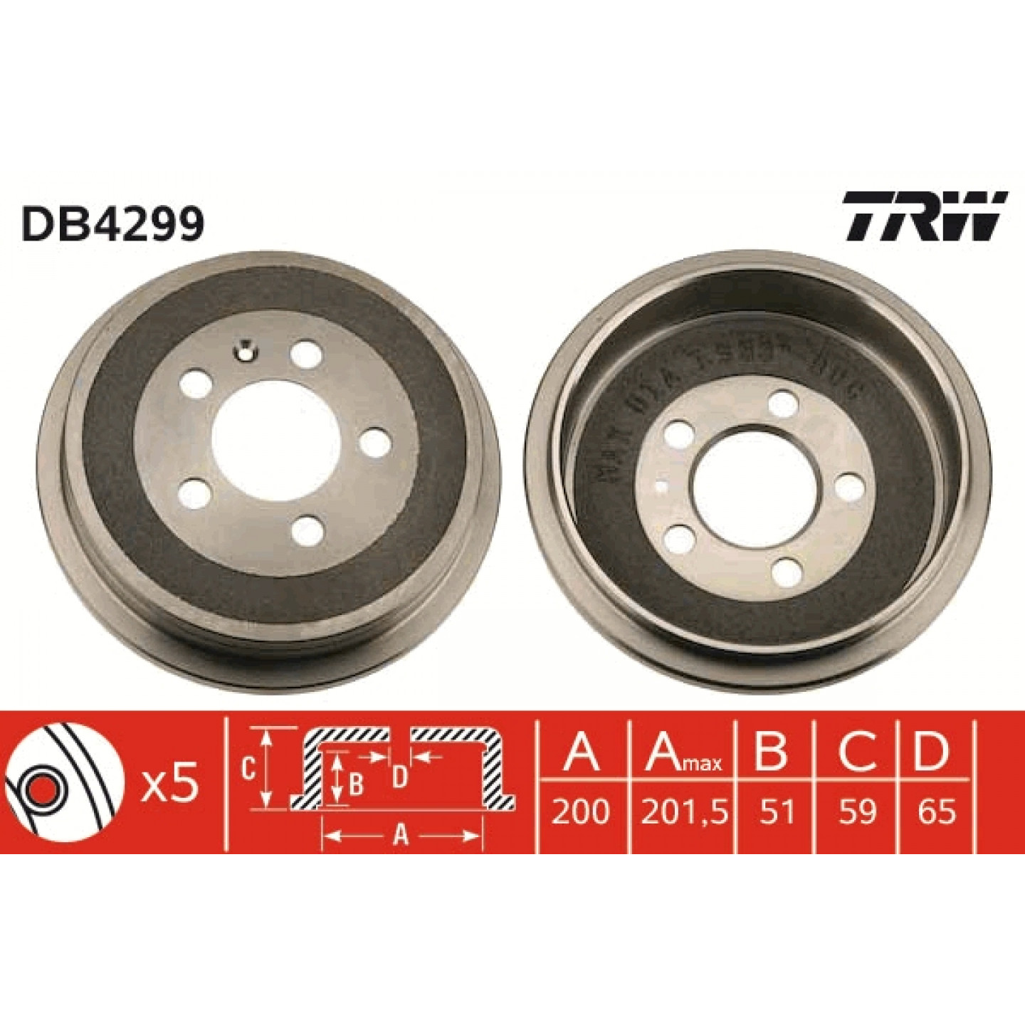 Bremstrommel TRW DB4299