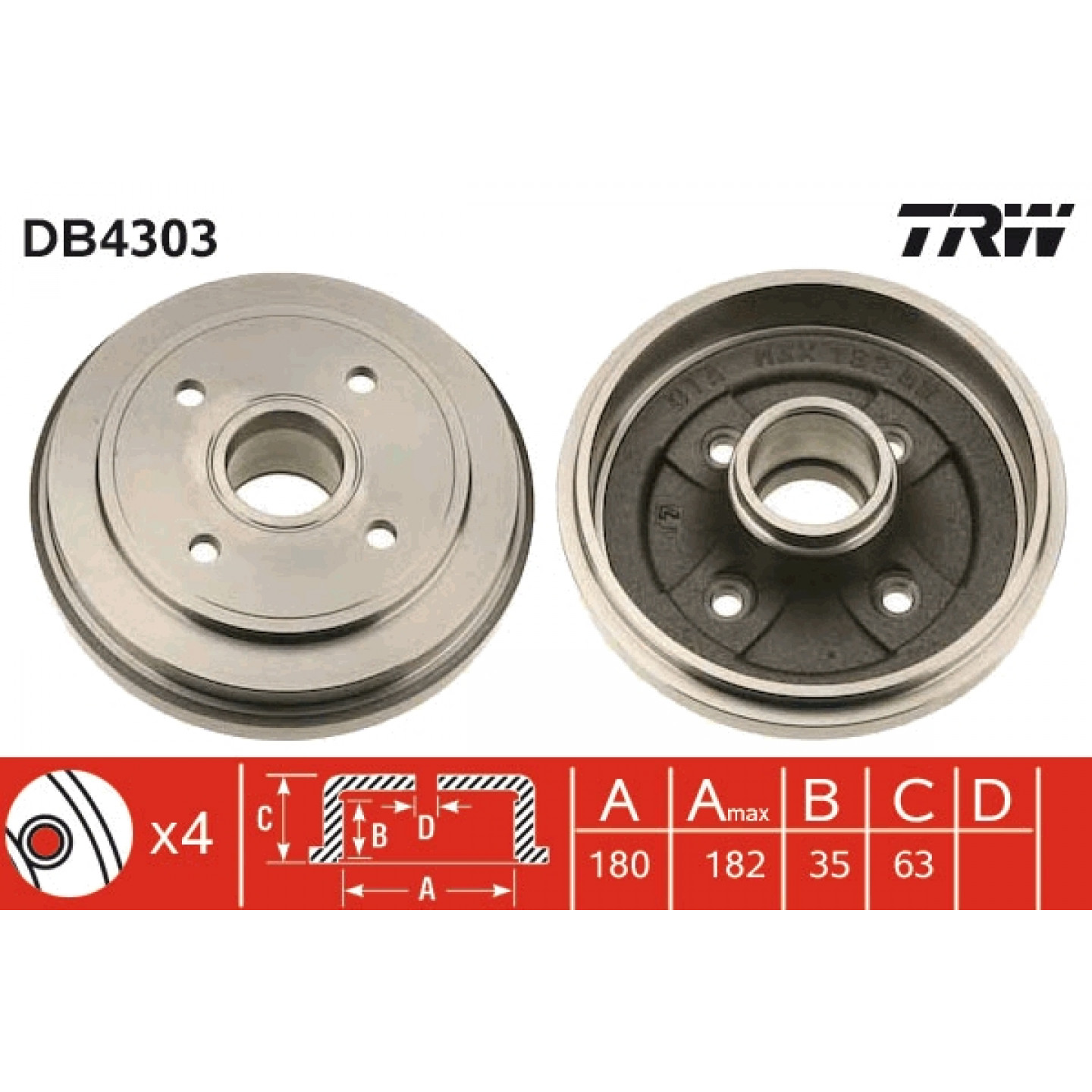Bremstrommel TRW DB4303