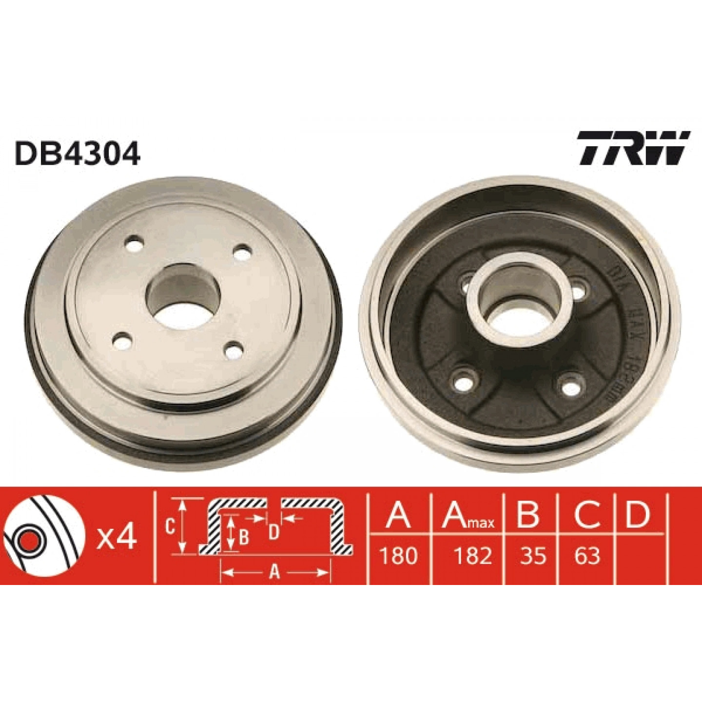 Bremstrommel TRW DB4304