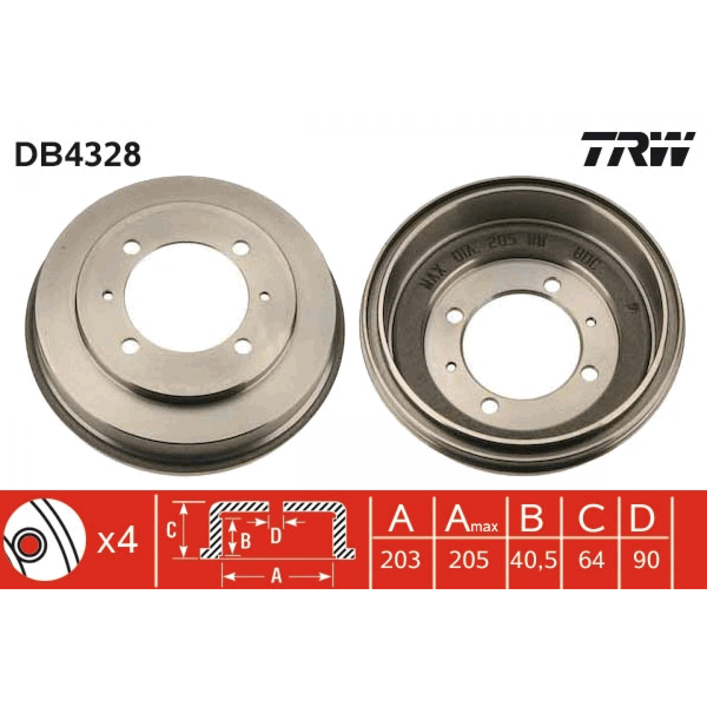 Bremstrommel TRW DB4328