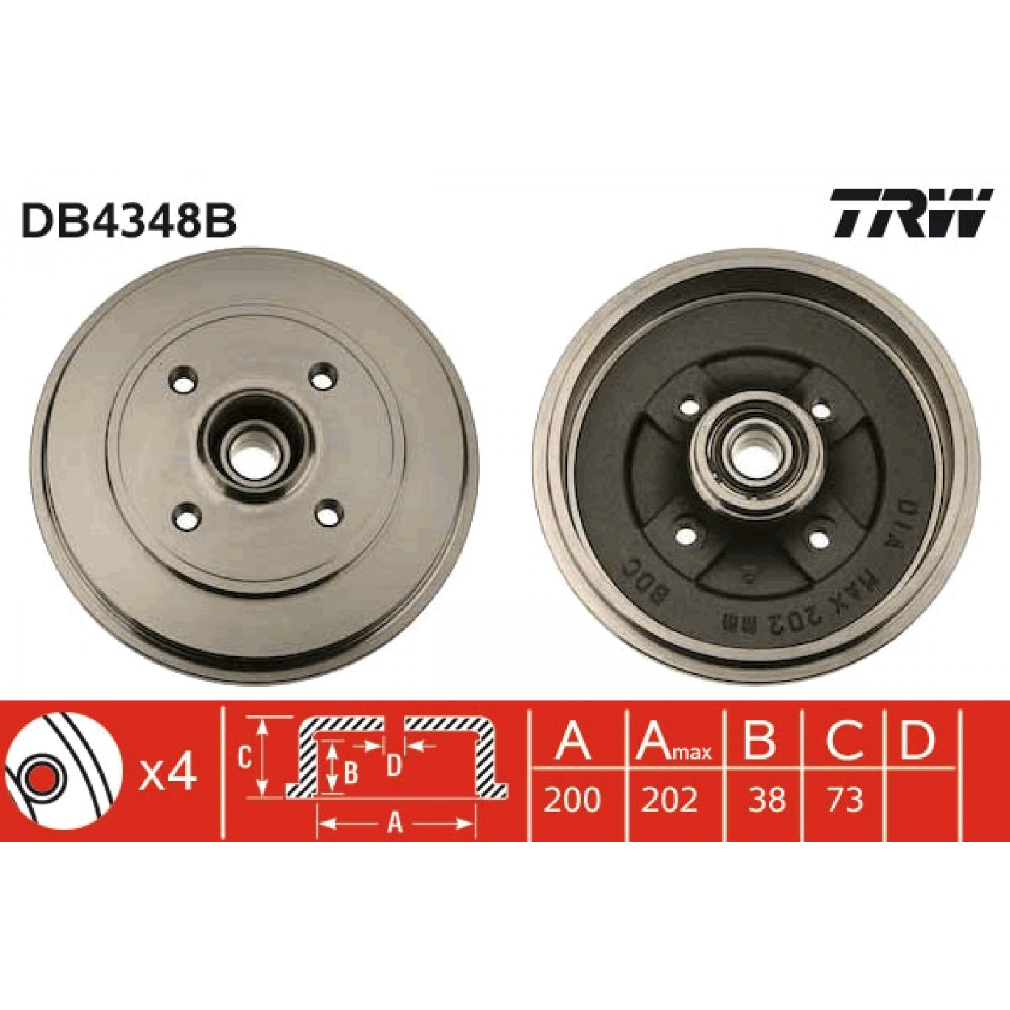 Remtrommel TRW DB4348B