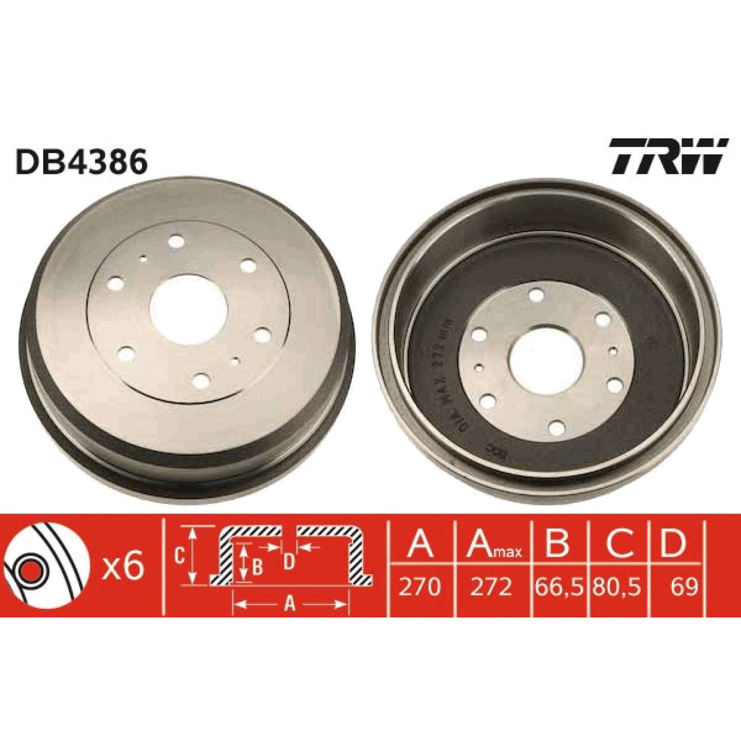 Bremsetromle TRW DB4386