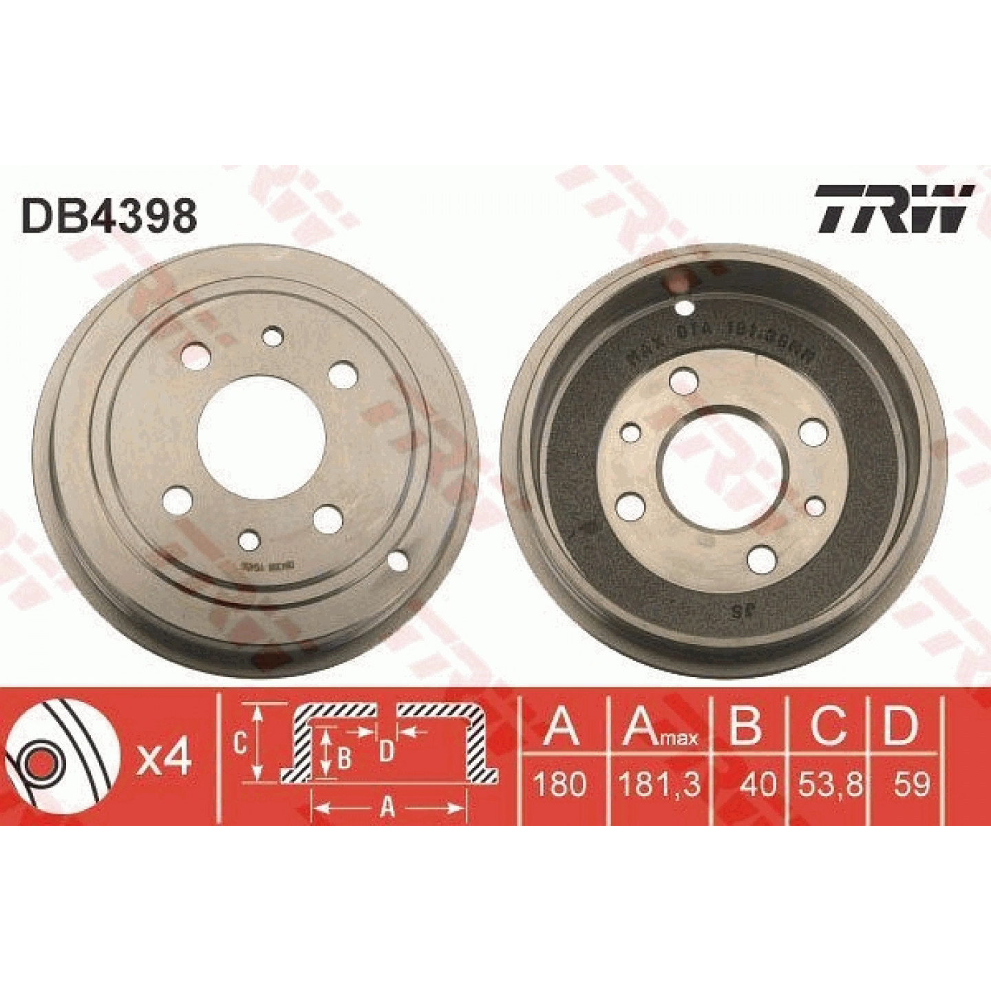 Bremstrommel TRW DB4398
