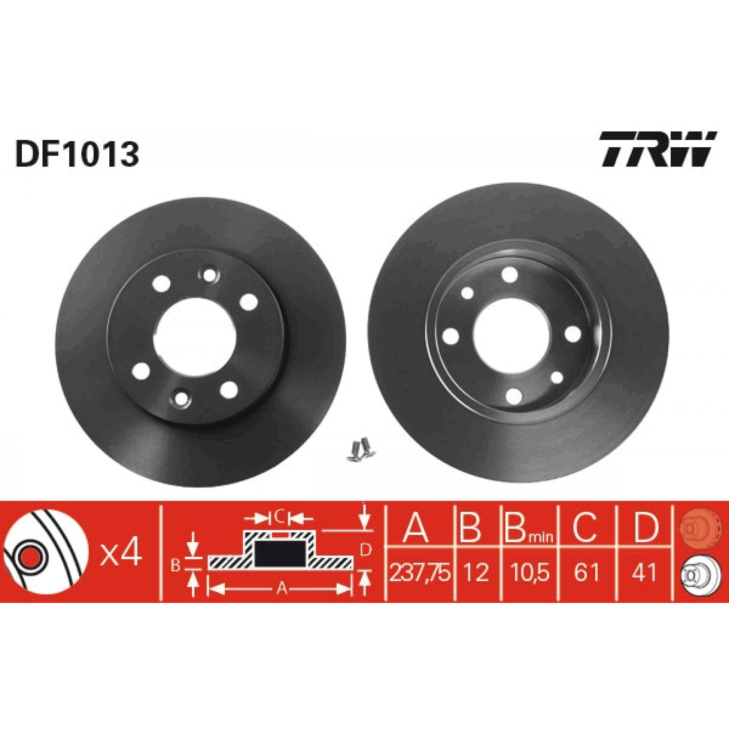 Bremsscheibe TRW DF1013
