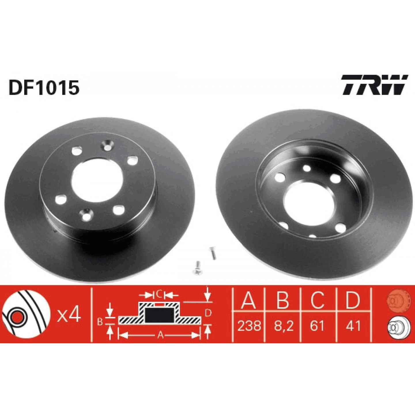 Bremsscheibe TRW DF1015