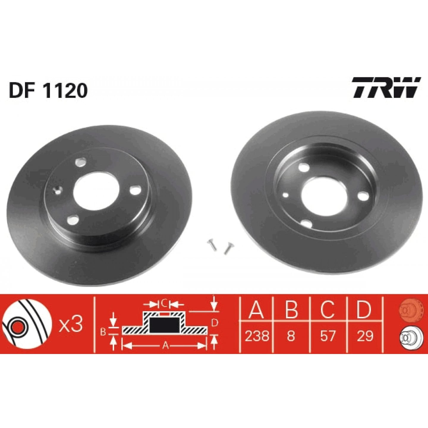 Bremsscheibe TRW DF1120