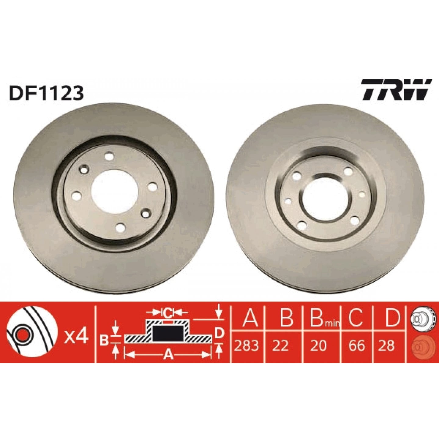 Brzdový kotouč TRW DF1123