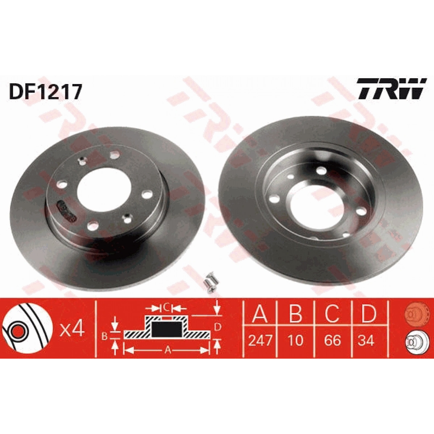 Bremsscheibe TRW DF1217