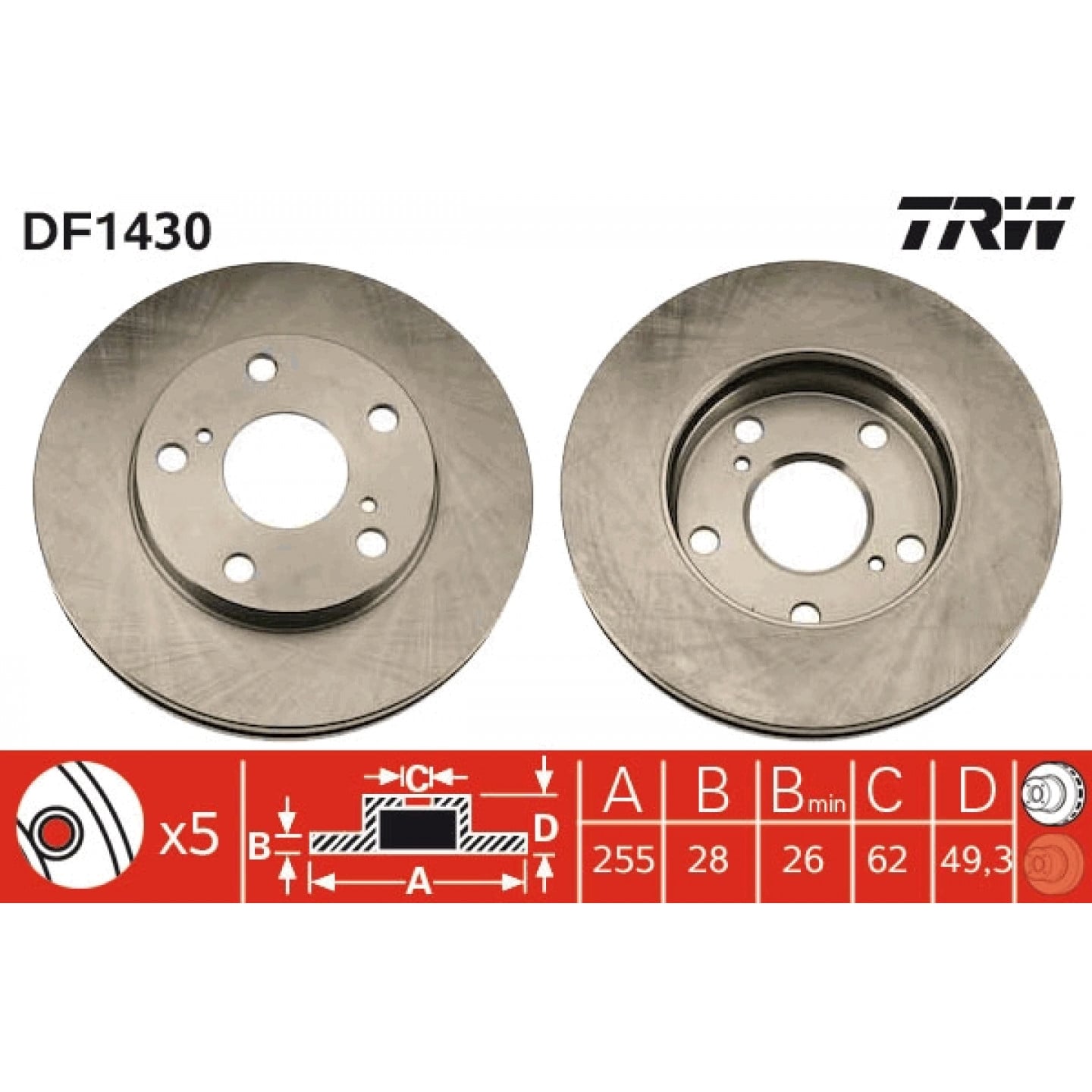 Trw Discofreno Df1430