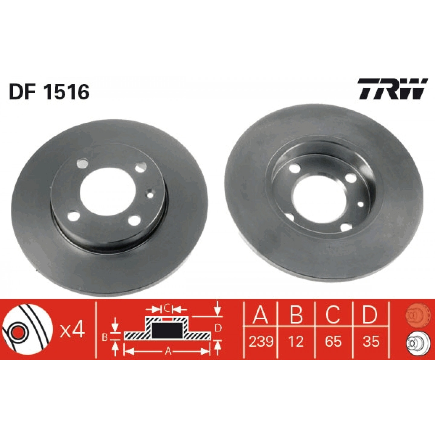 Bremsscheibe TRW DF1516
