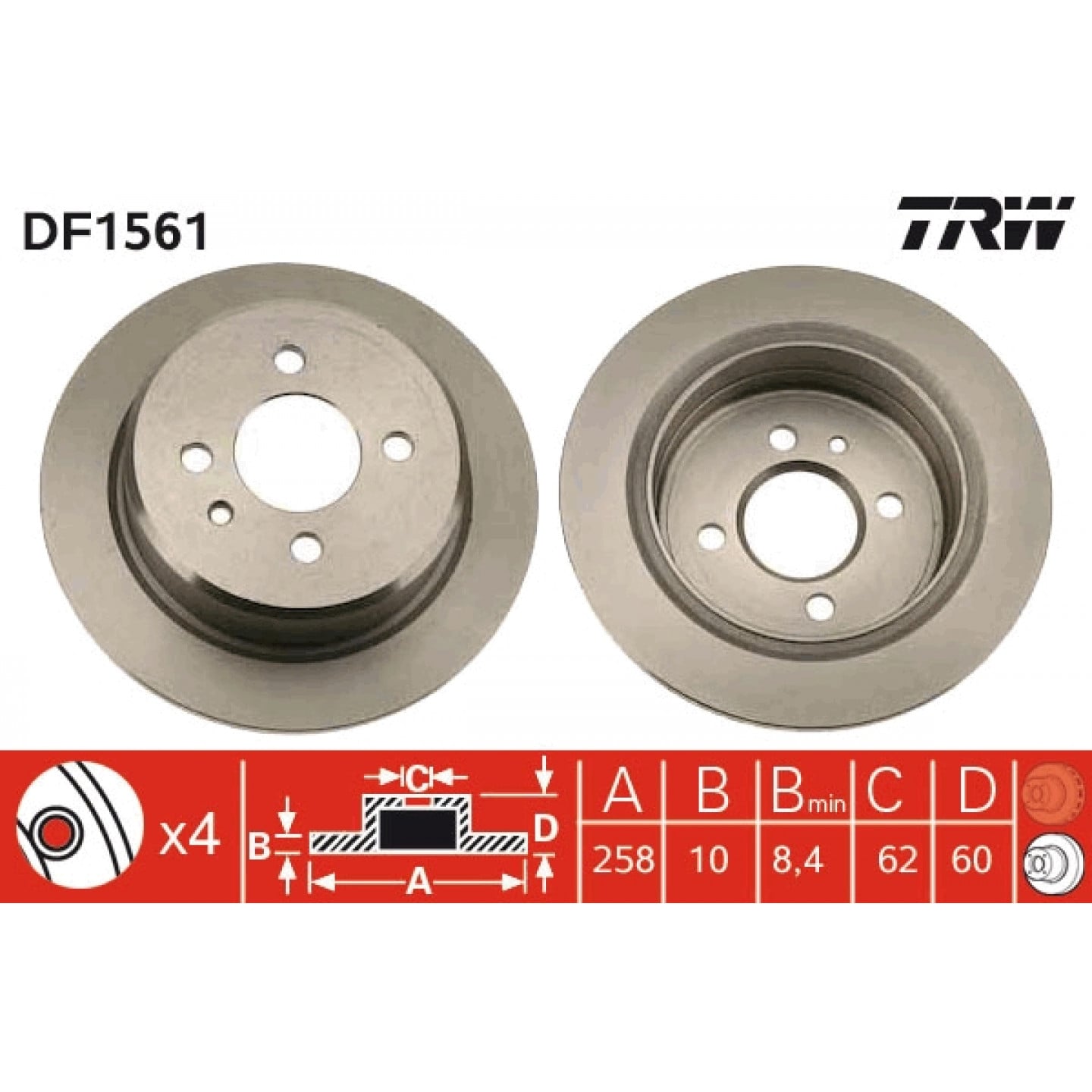Bremsscheibe TRW DF1561