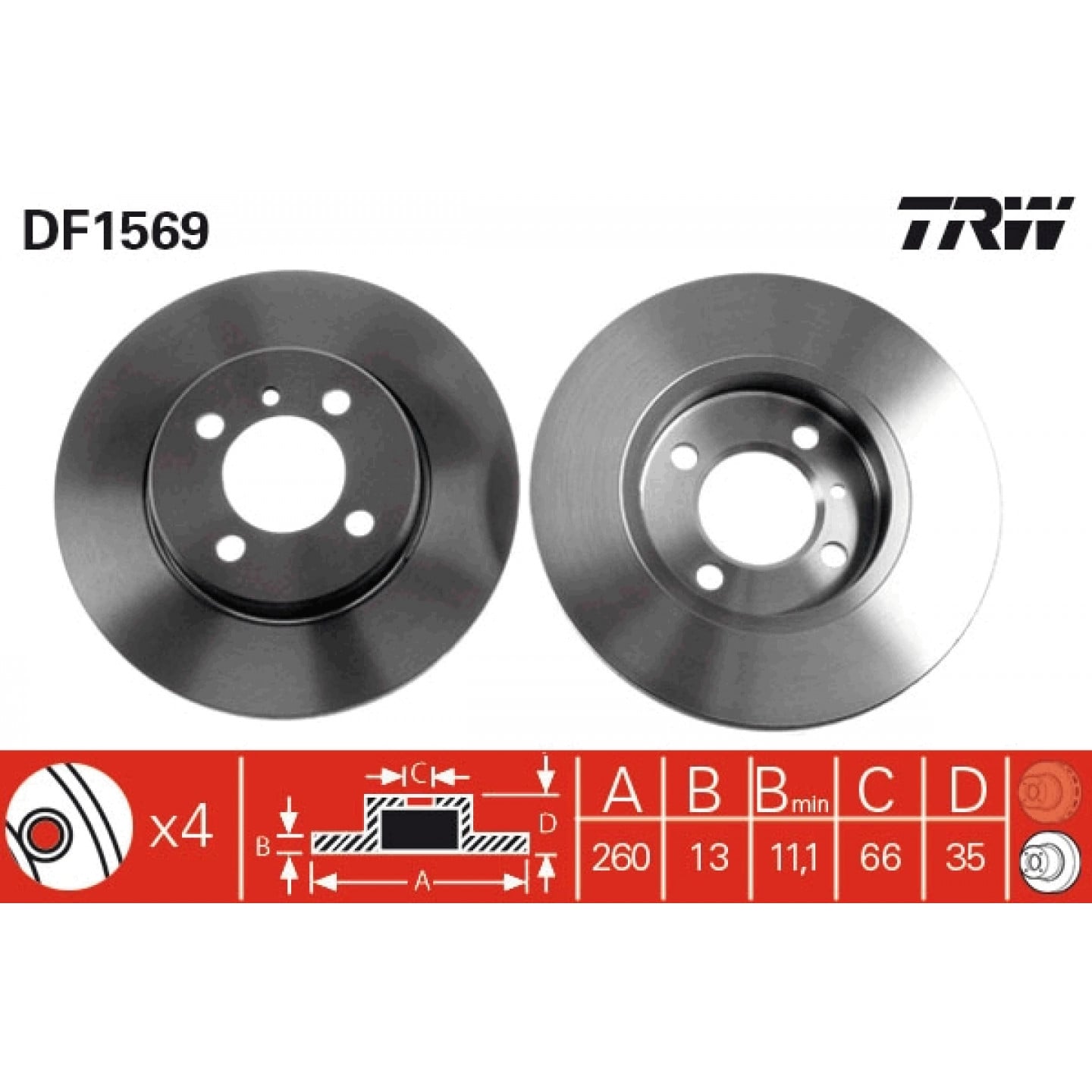 Discofreno TRW DF1569