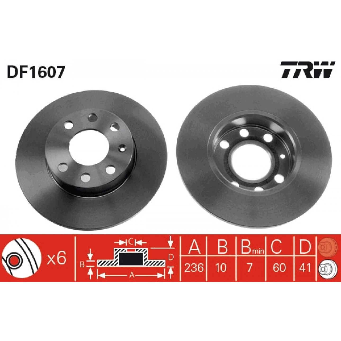 Bremsscheibe TRW DF1607
