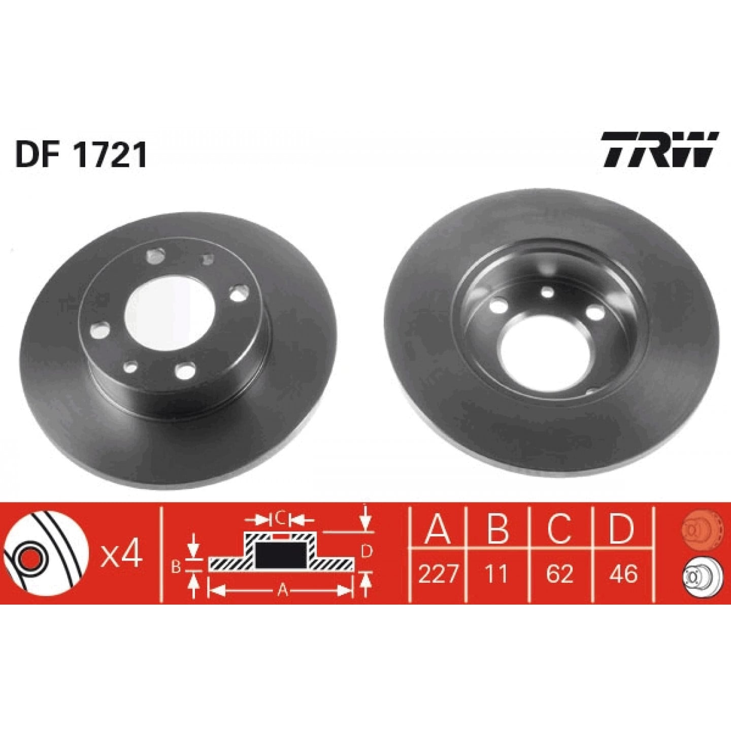 Bremsscheibe TRW DF1721