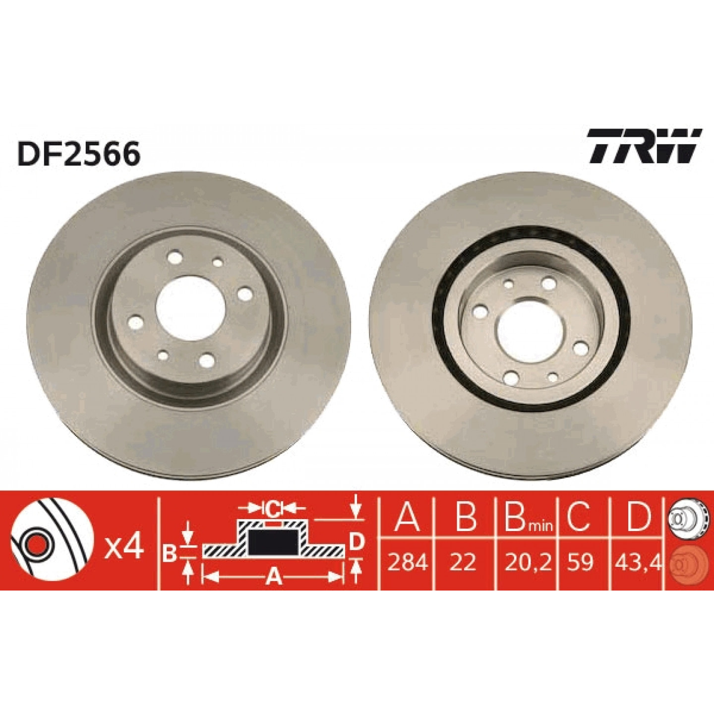 Discofreno TRW DF2566