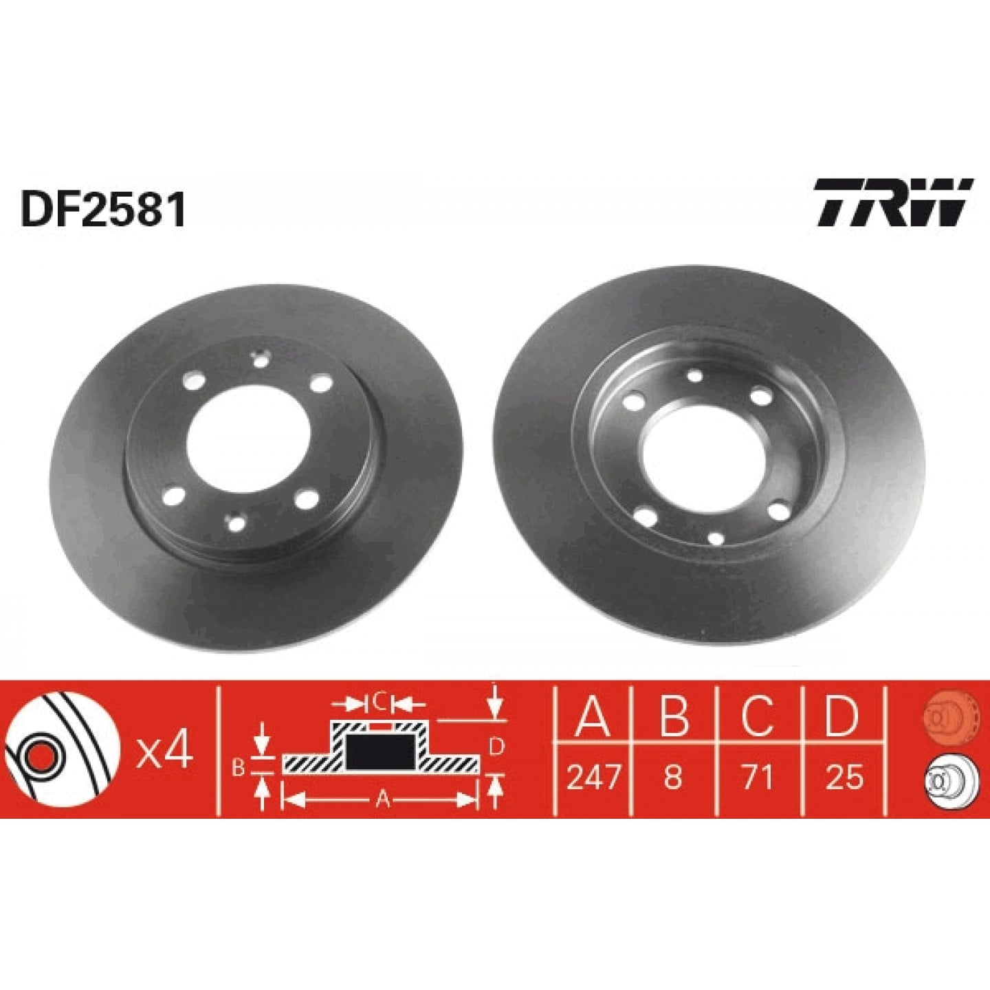 Bremsscheibe TRW DF2581