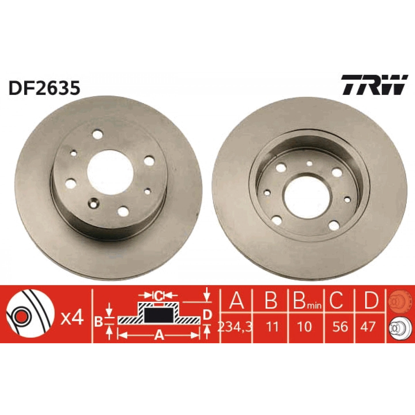 Bremsscheibe TRW DF2635