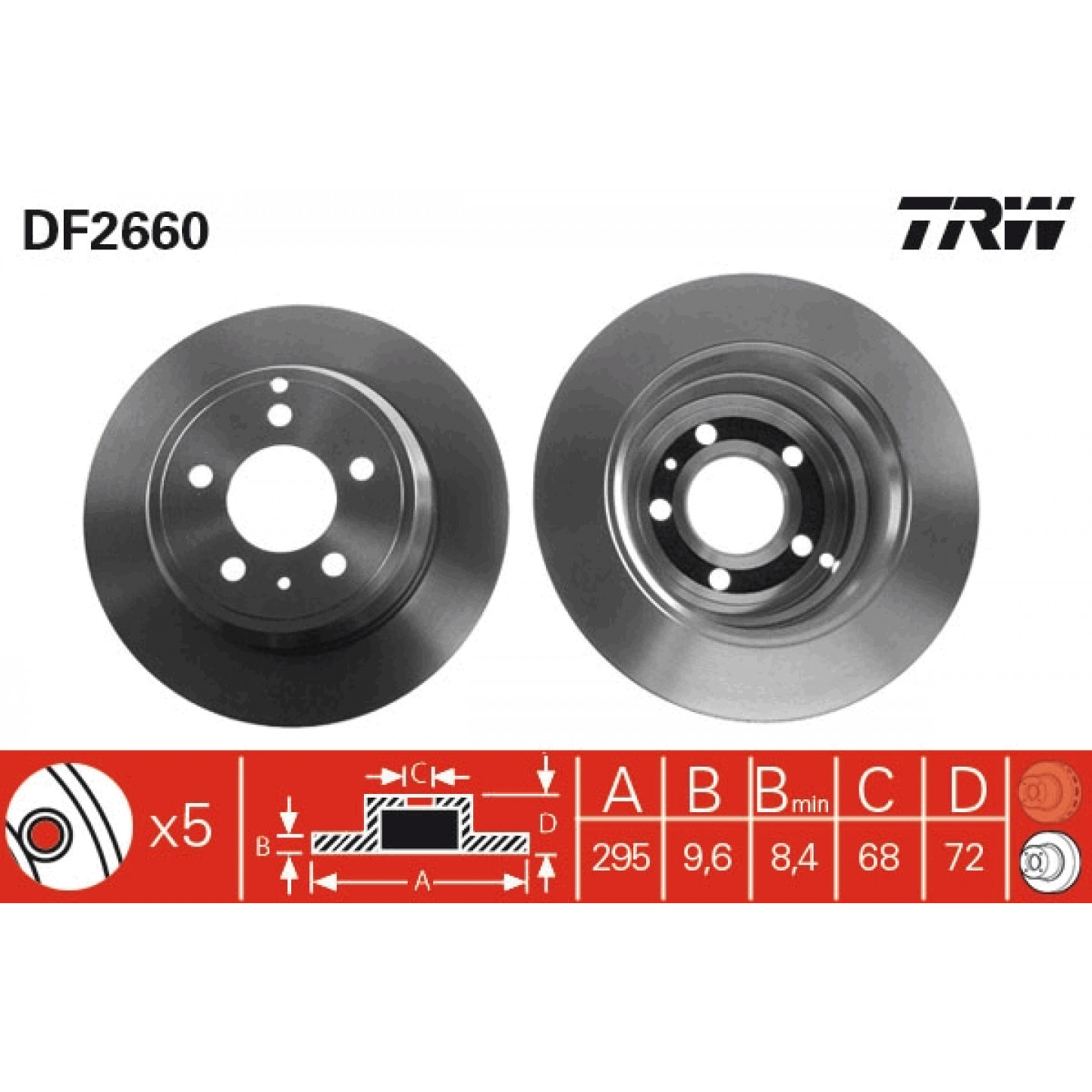 Disque de frein TRW DF2660
