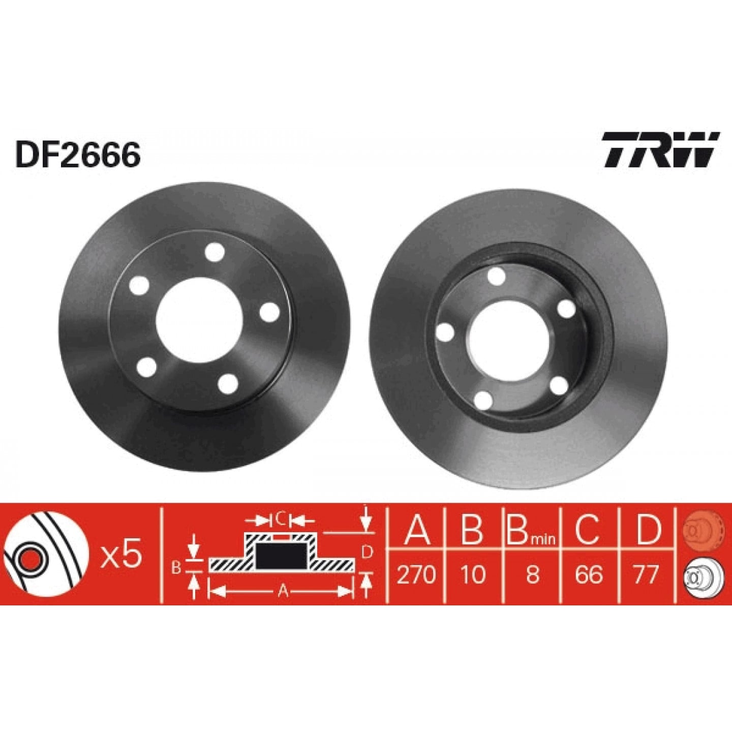 Bremsscheibe TRW DF2666
