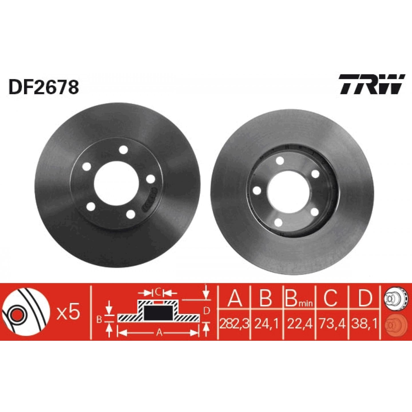 Bremsscheibe TRW DF2678
