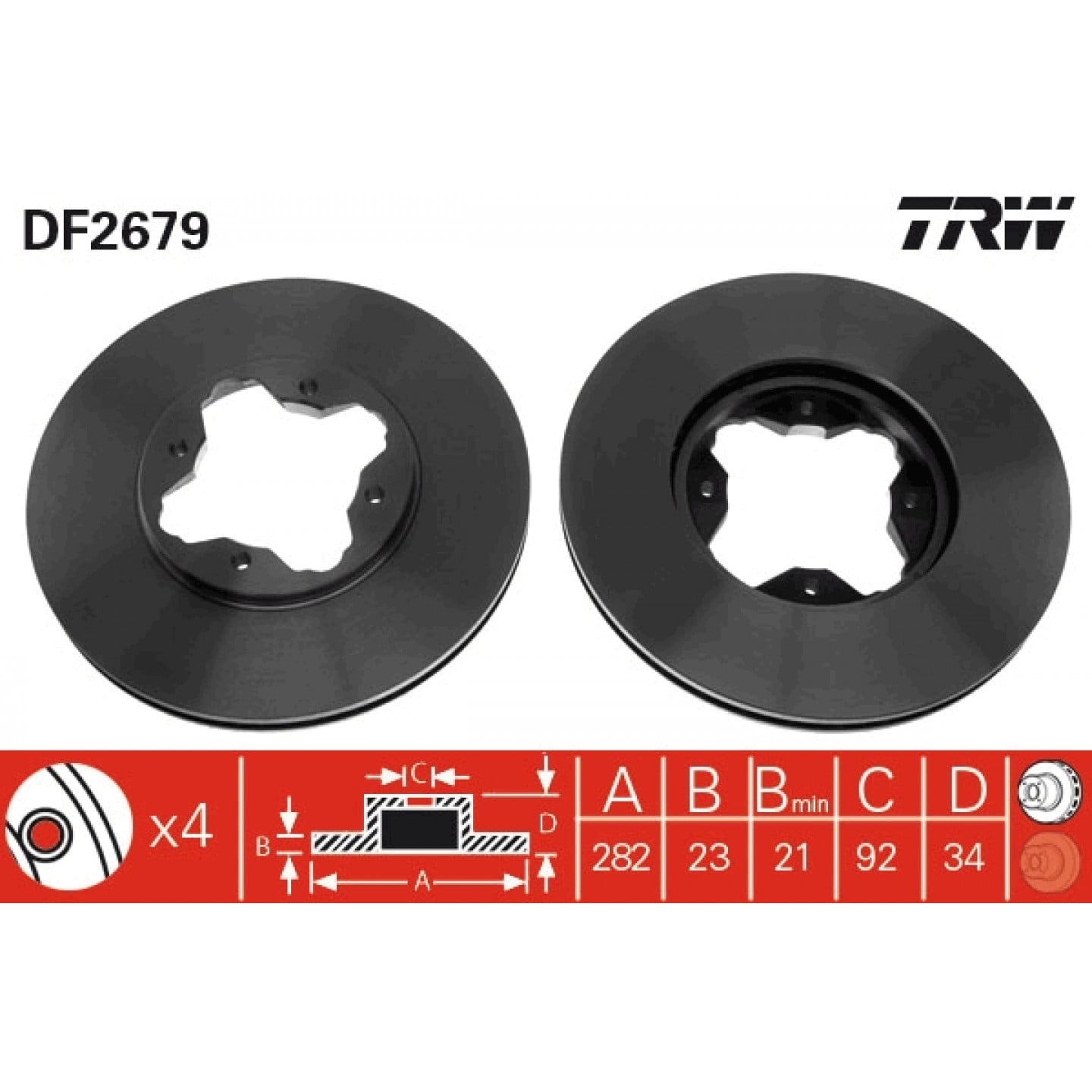 Trw Discofreno Df2679
