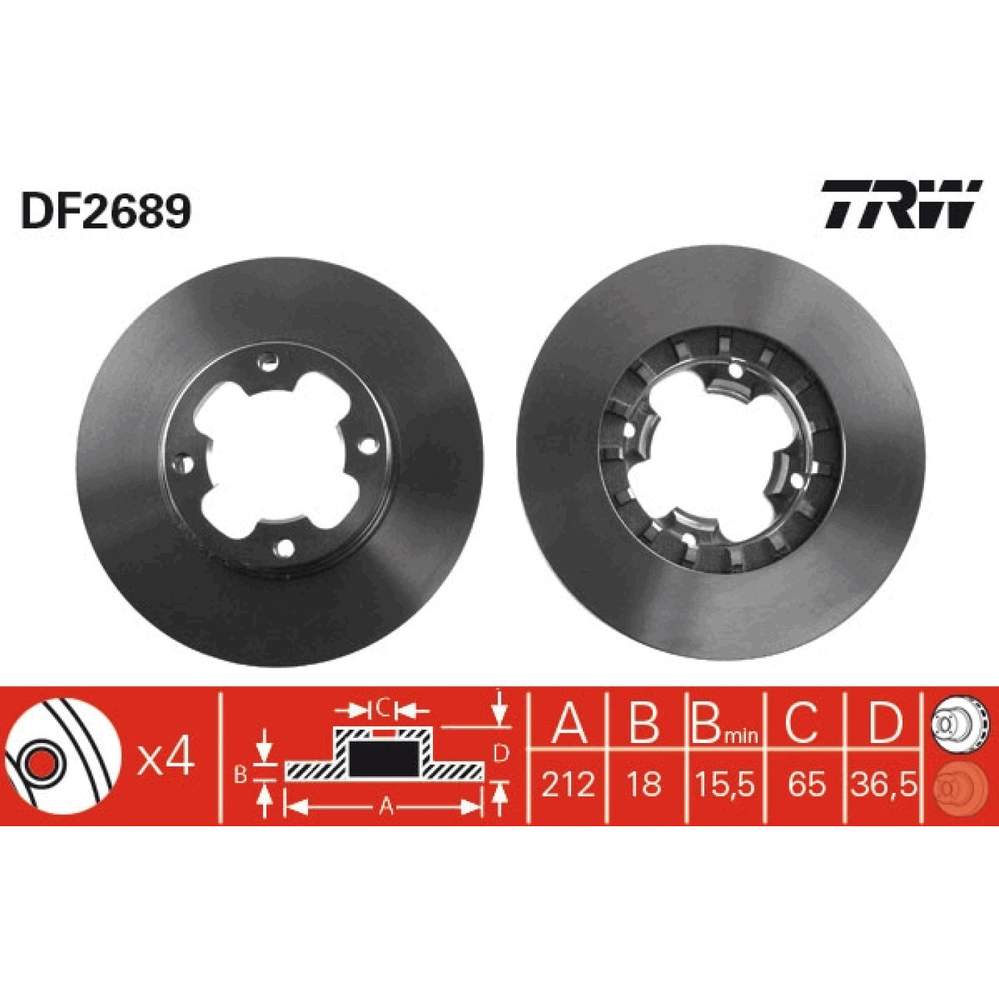 Bremsscheibe TRW DF2689