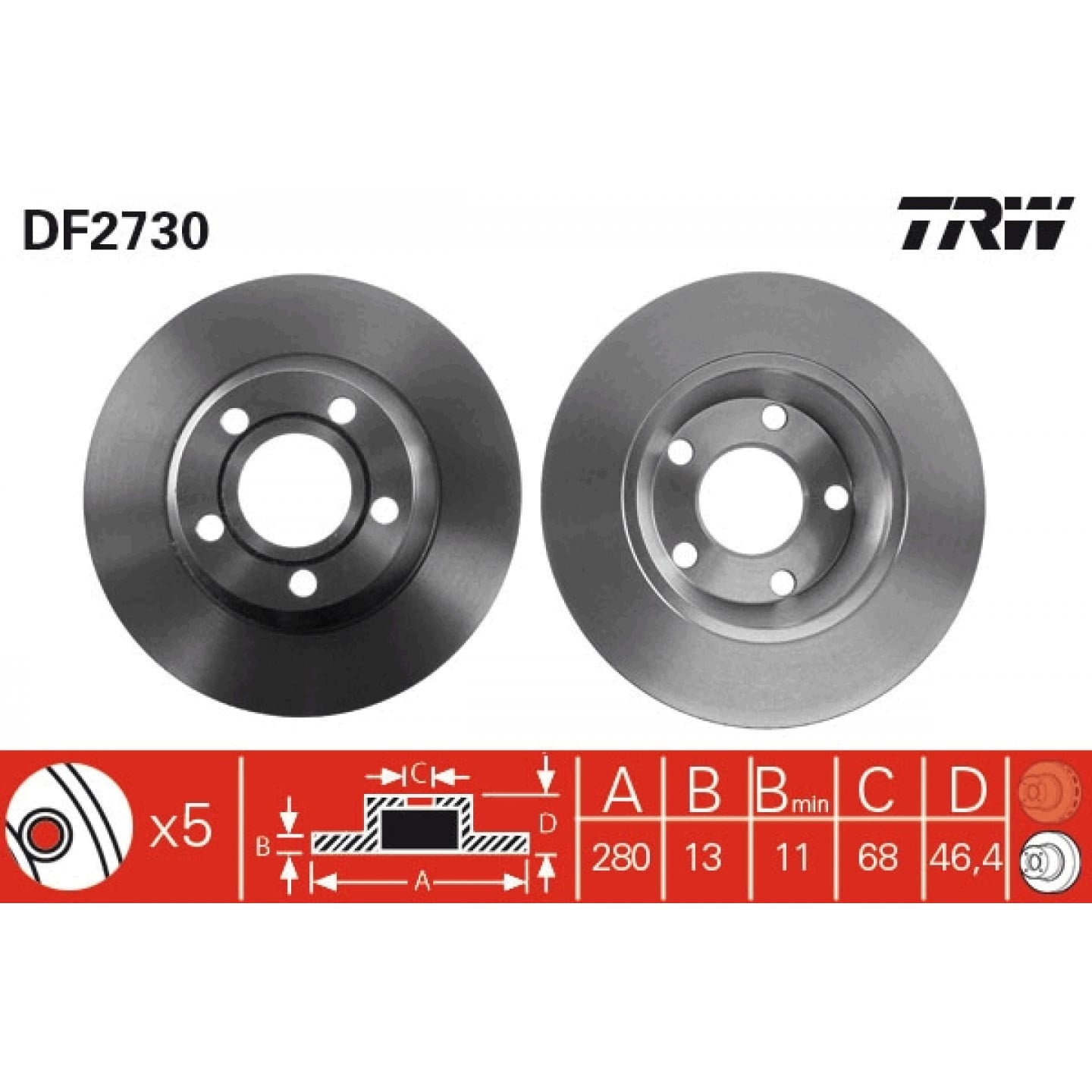 Discofreno TRW DF2730