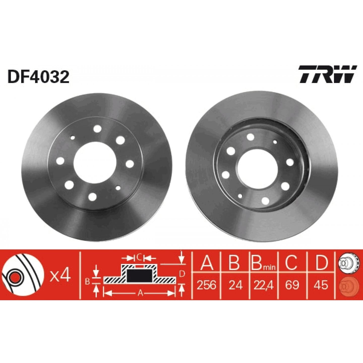 Trw Discofreno Df4032
