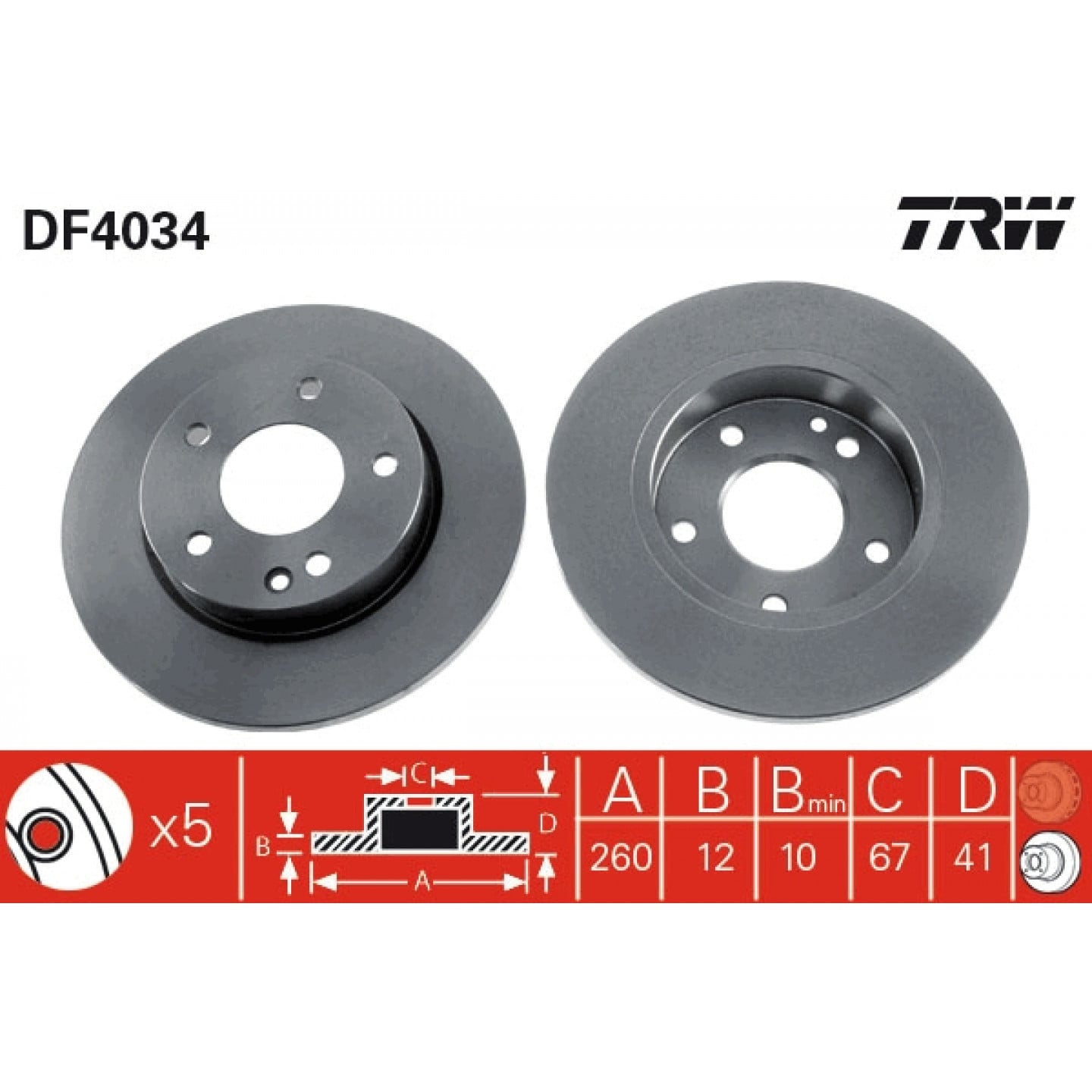 Discofreno TRW DF4034