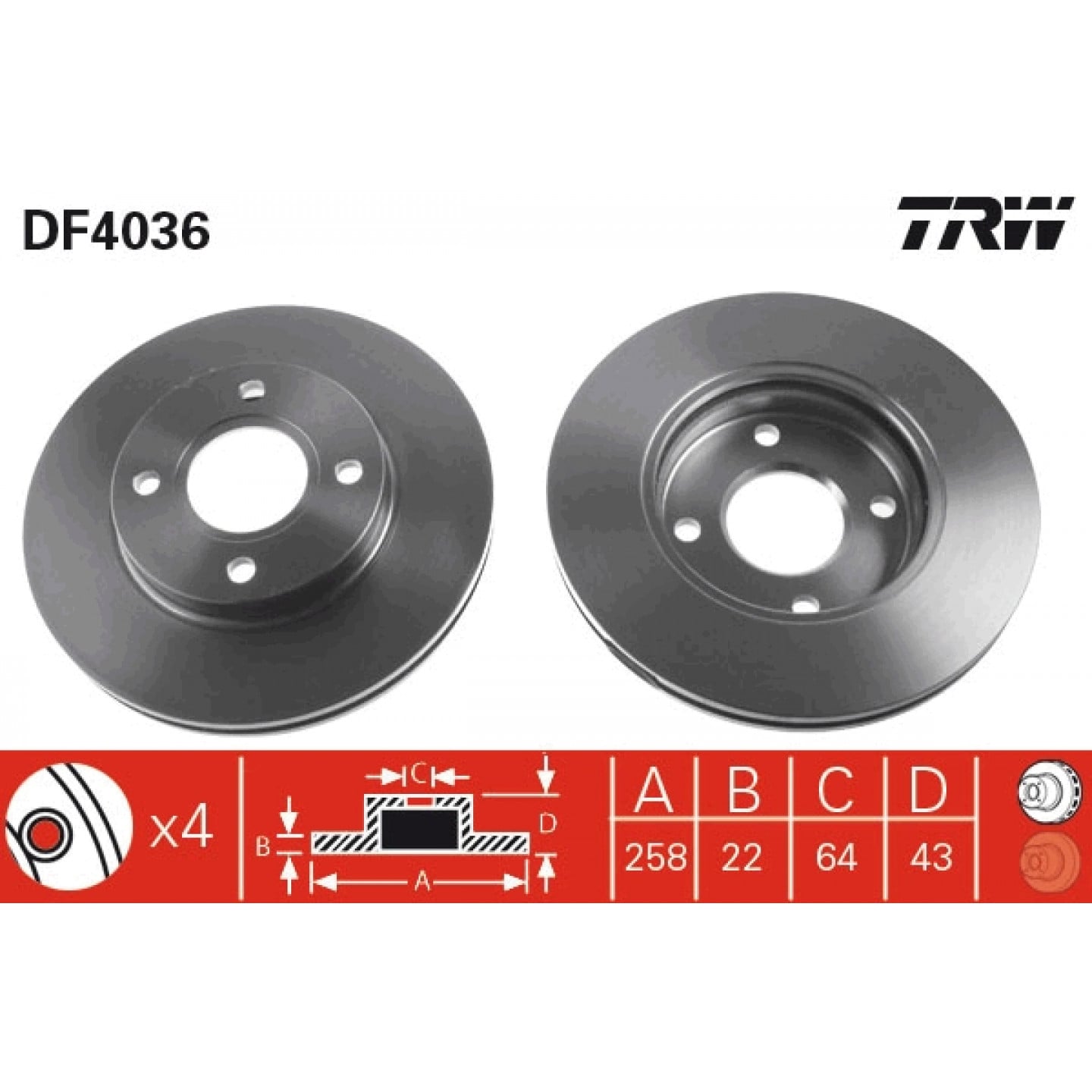 Discofreno TRW DF4036