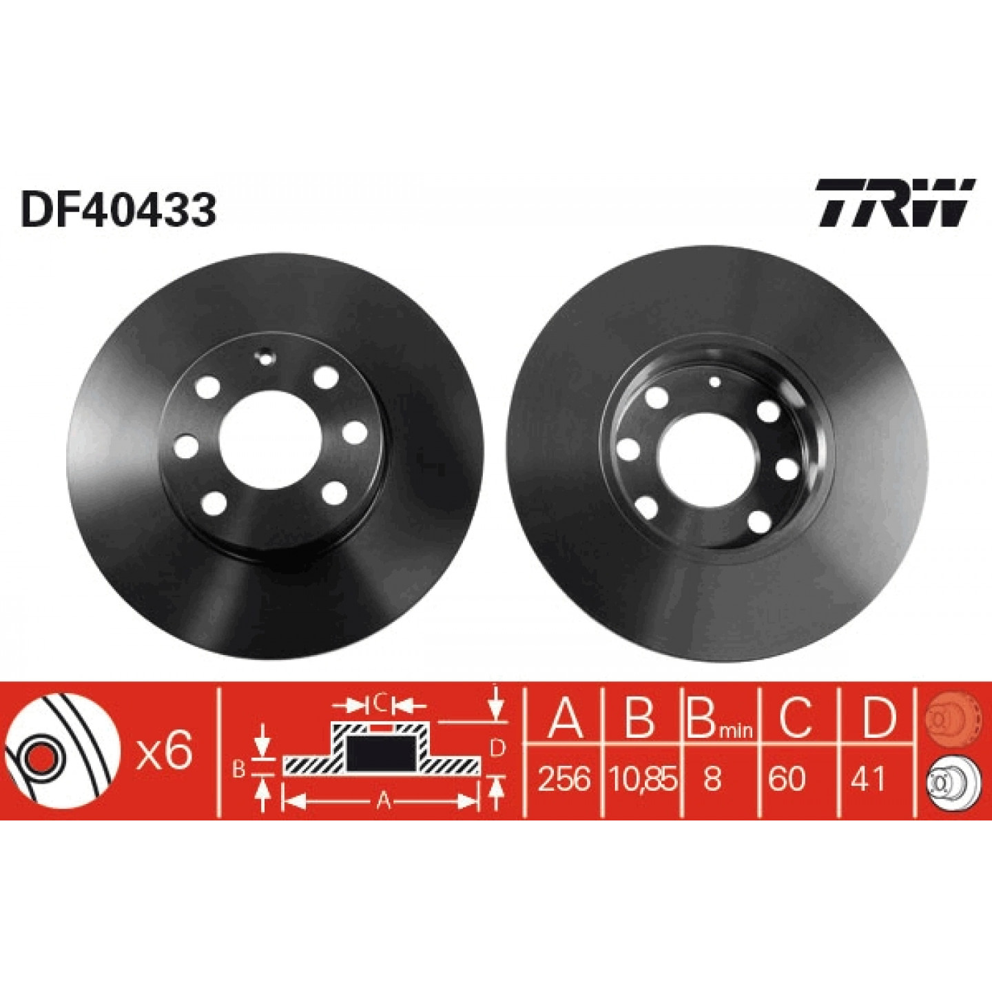 Brzdový kotouč TRW DF4043