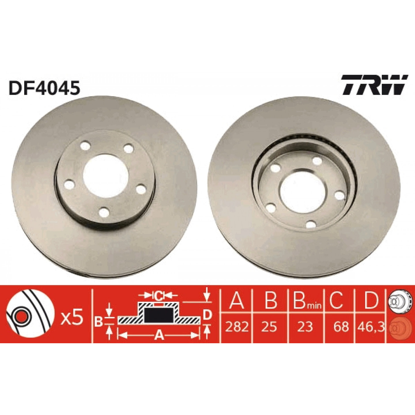 Brzdový kotouč TRW DF4045