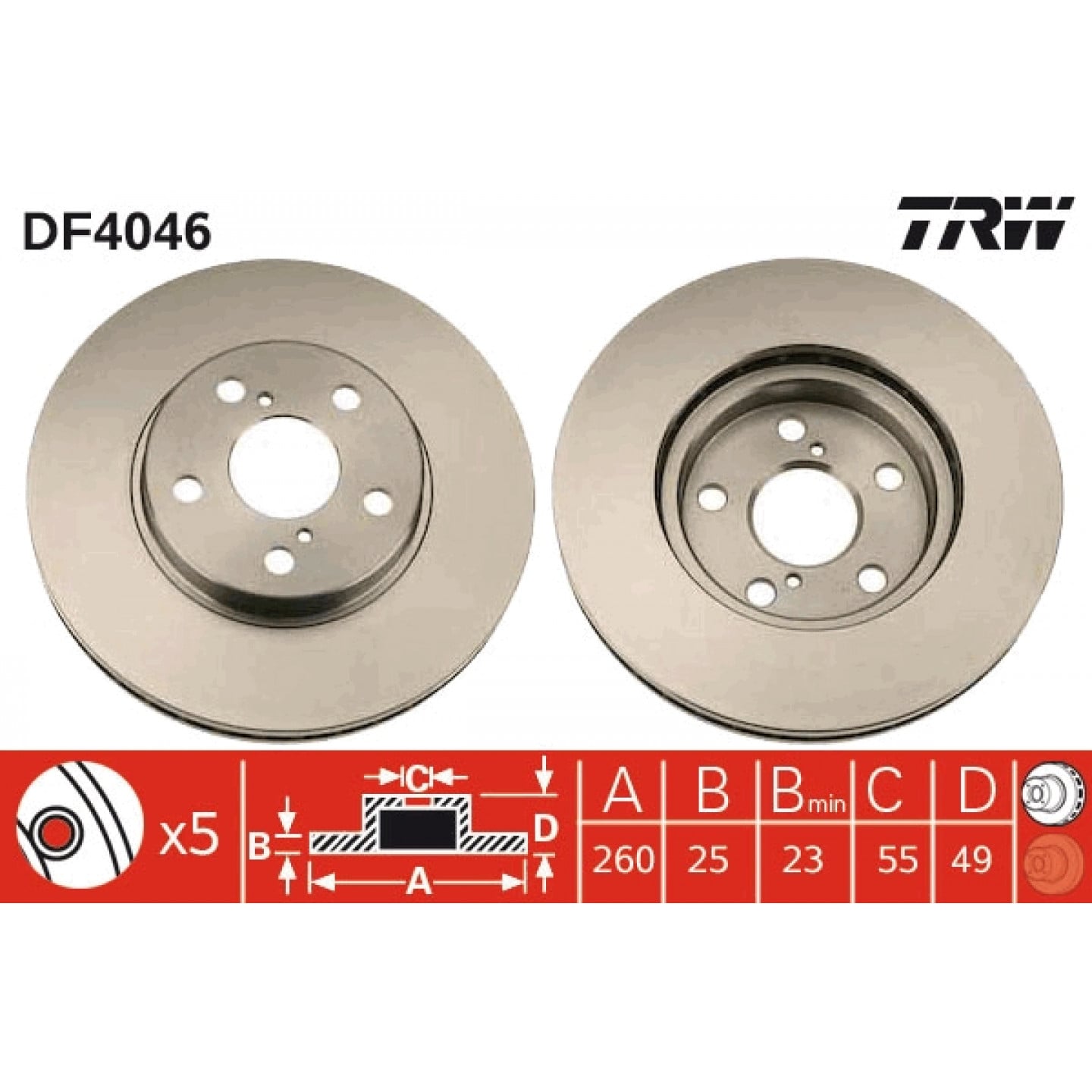 Remschijf TRW DF4046